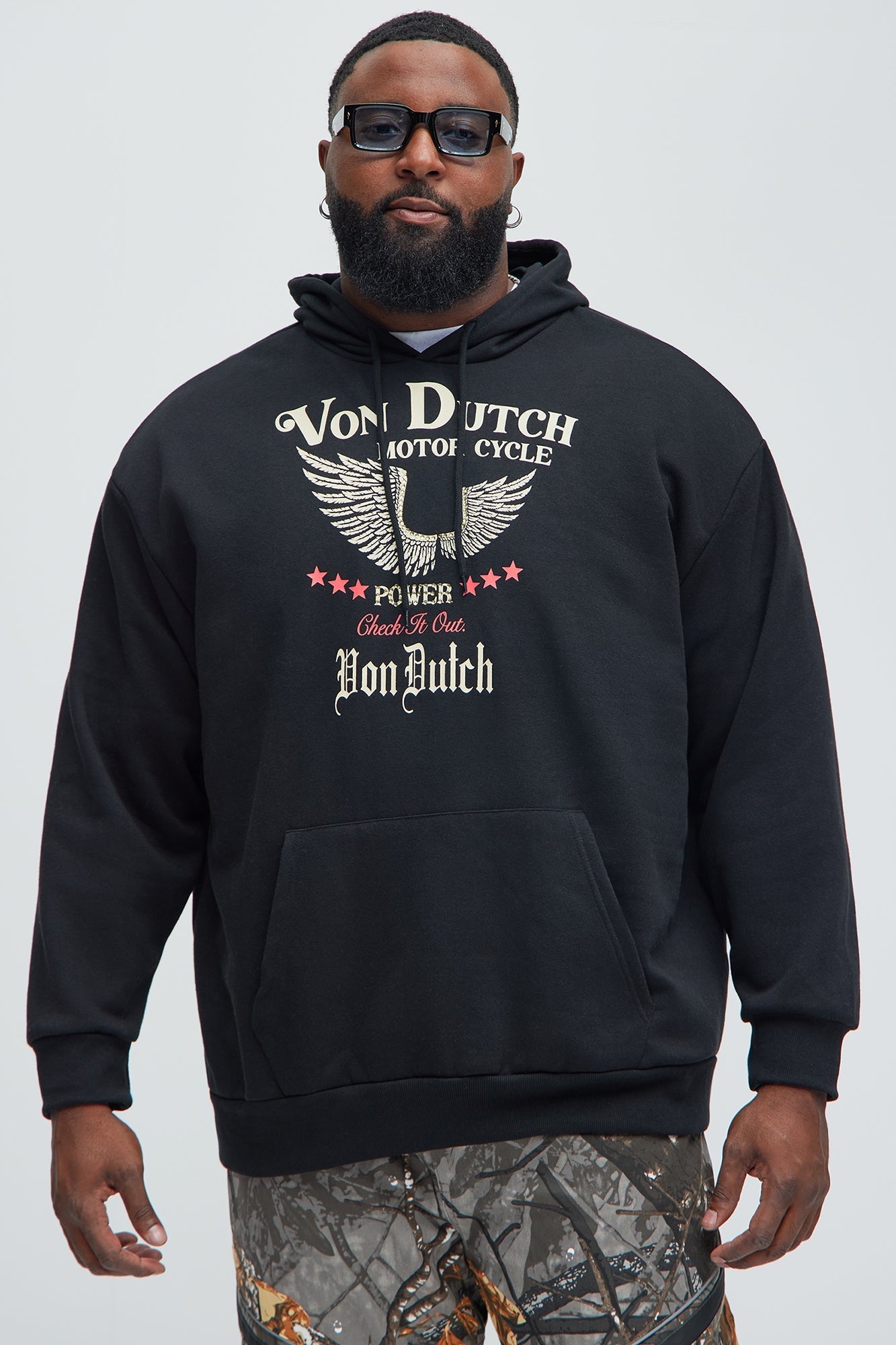 Von Dutch Wings Hoodie - Black Fashion Nova