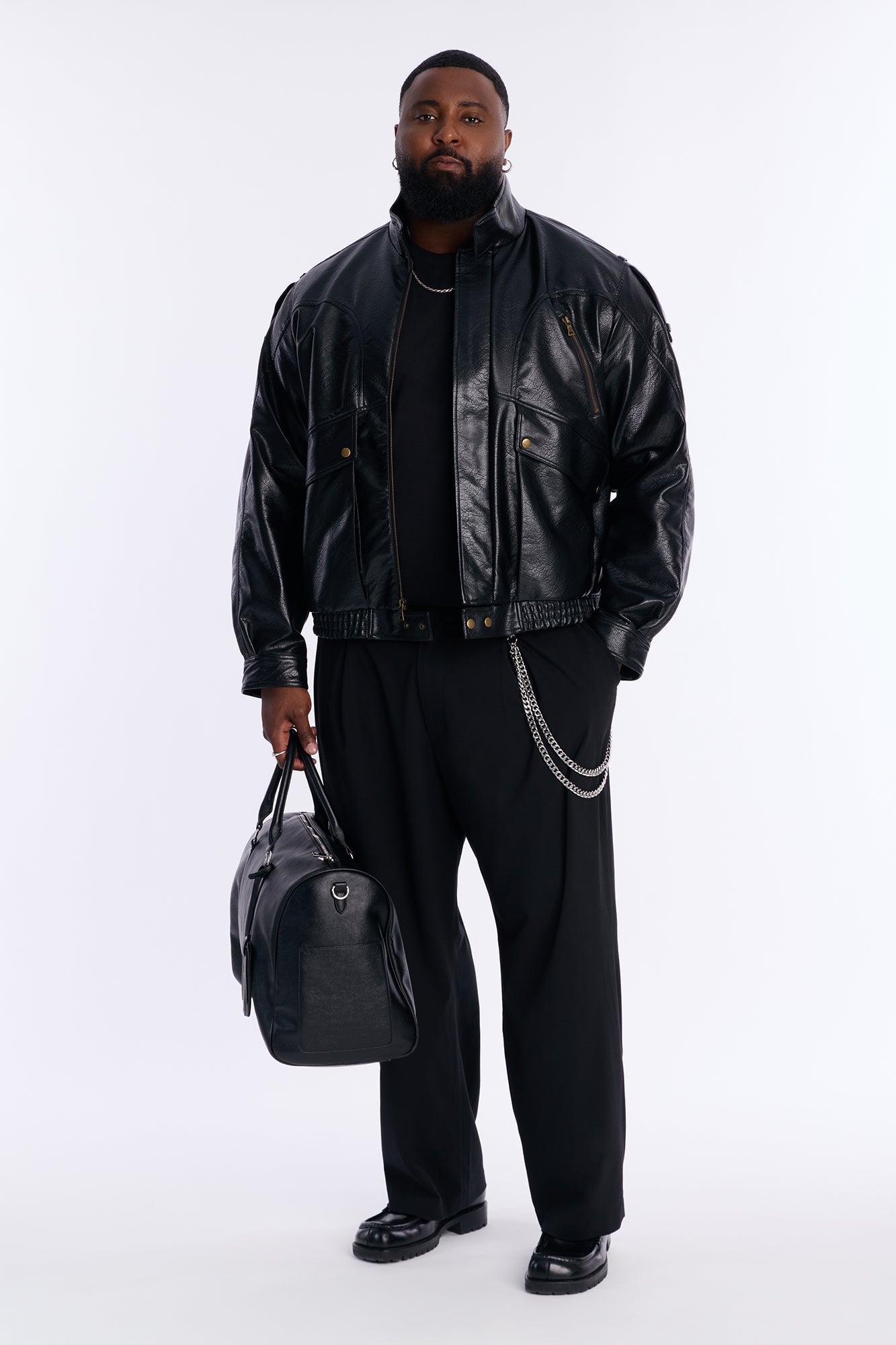 Cropped Elevated Moto Faux Leather Jacket - Black Fashion Nova