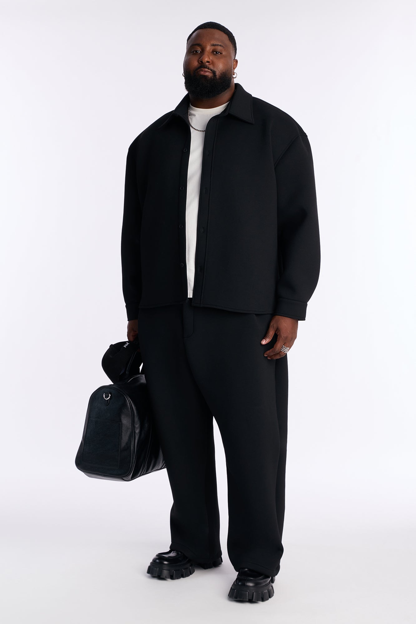Relaxed Arclight Interlock Shirt - Black Fashion Nova