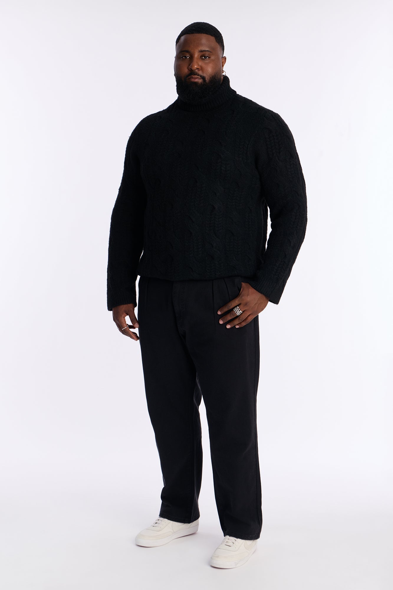 Straight Be Pleated Jean - Black Fashion Nova