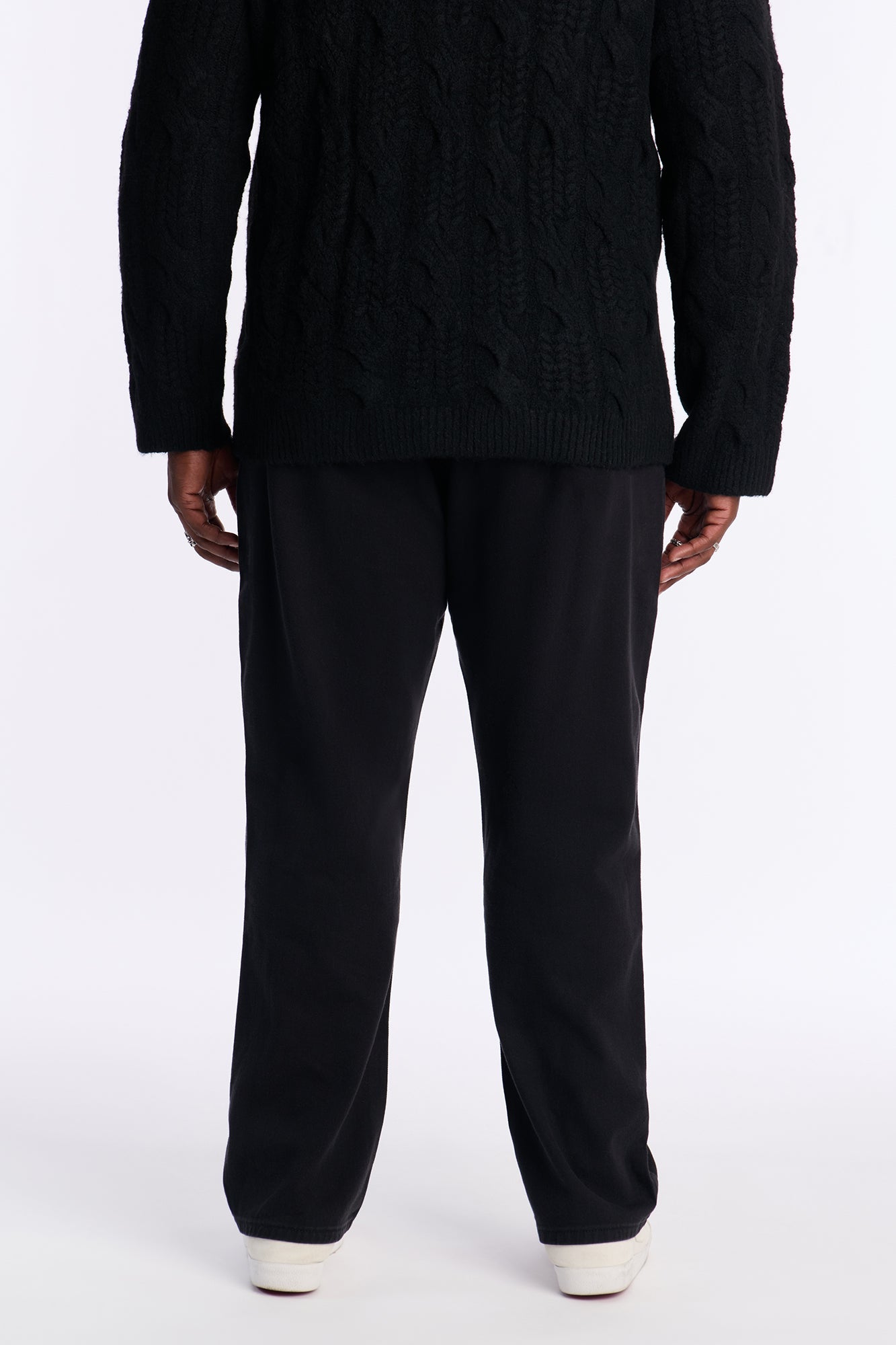 Straight Be Pleated Jean - Black Fashion Nova