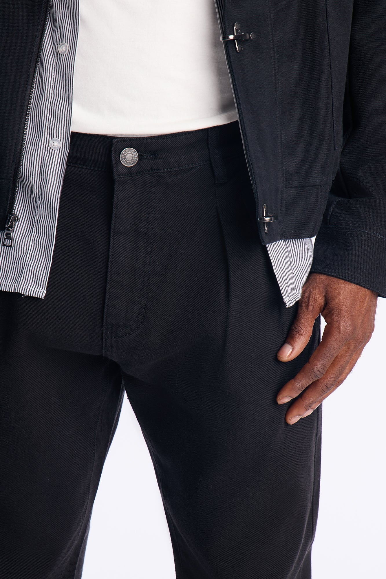 Straight Be Pleated Jean - Black Fashion Nova