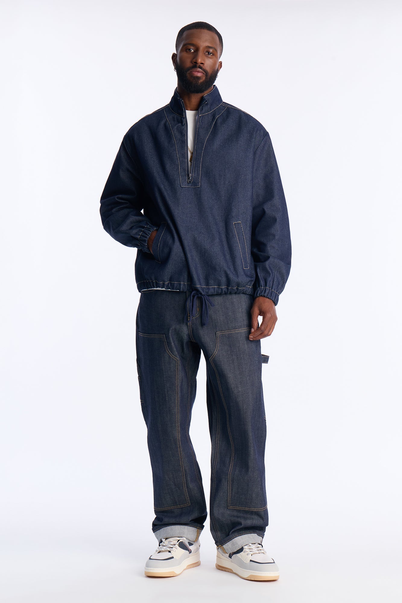 Changes Denim Anorak Jacket - Indigo Fashion Nova