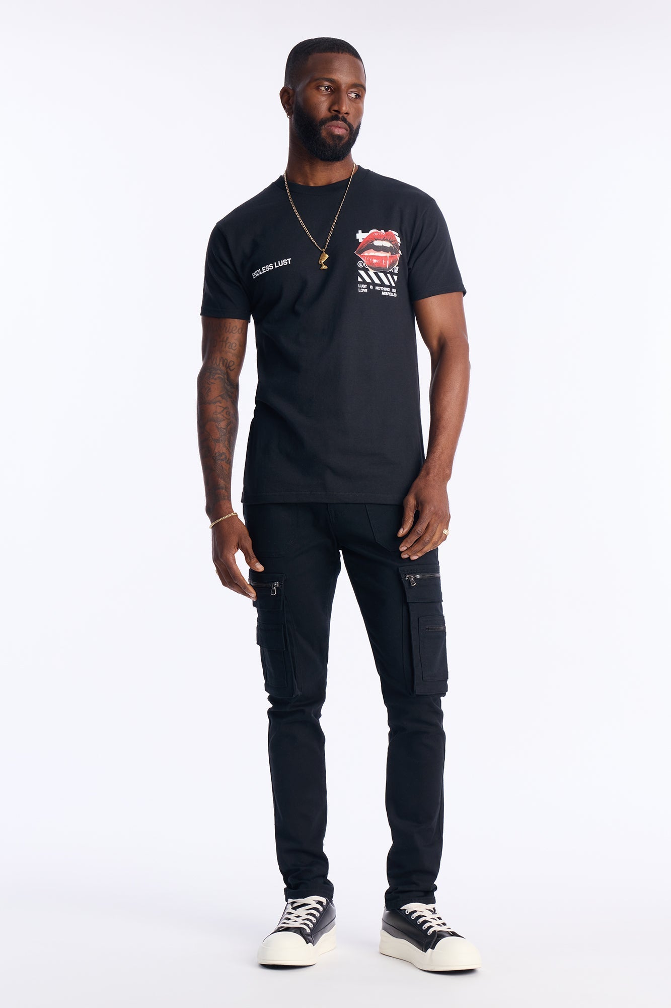 Stacked Skinny Take A Stroll Cargo Zipper Jean - Black Fashion Nova