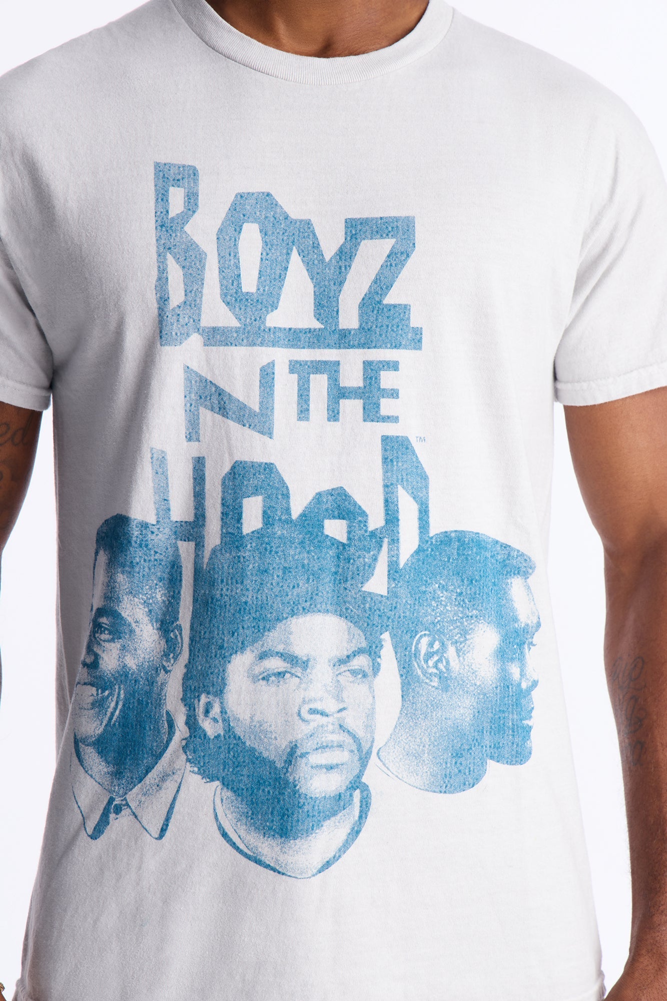 Boyz N The Hood Vintage Washed Short Sleeve Tee - White Fashion Nova