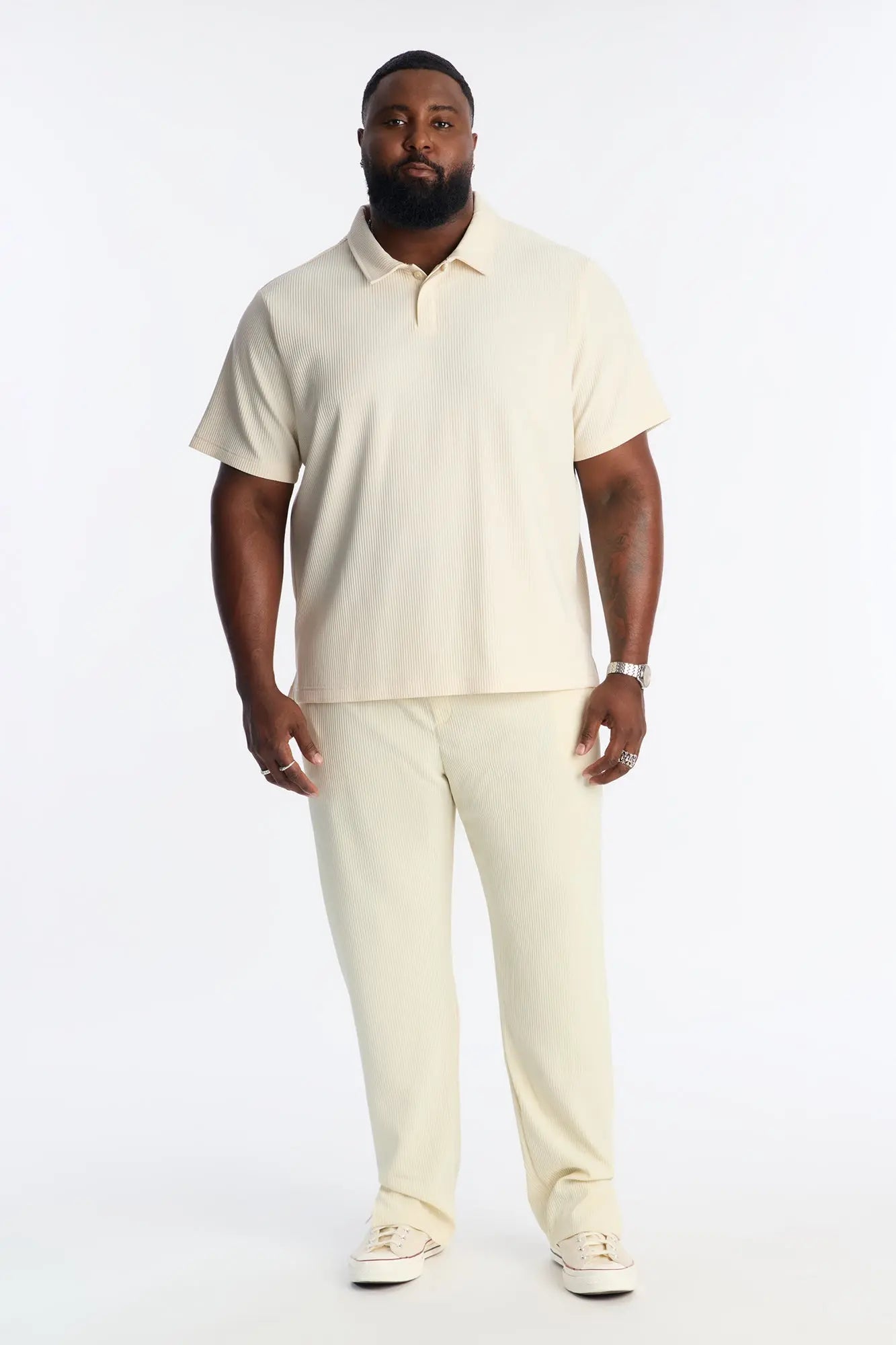 Show Up Slim Slit Pants - Off White Fashion Nova