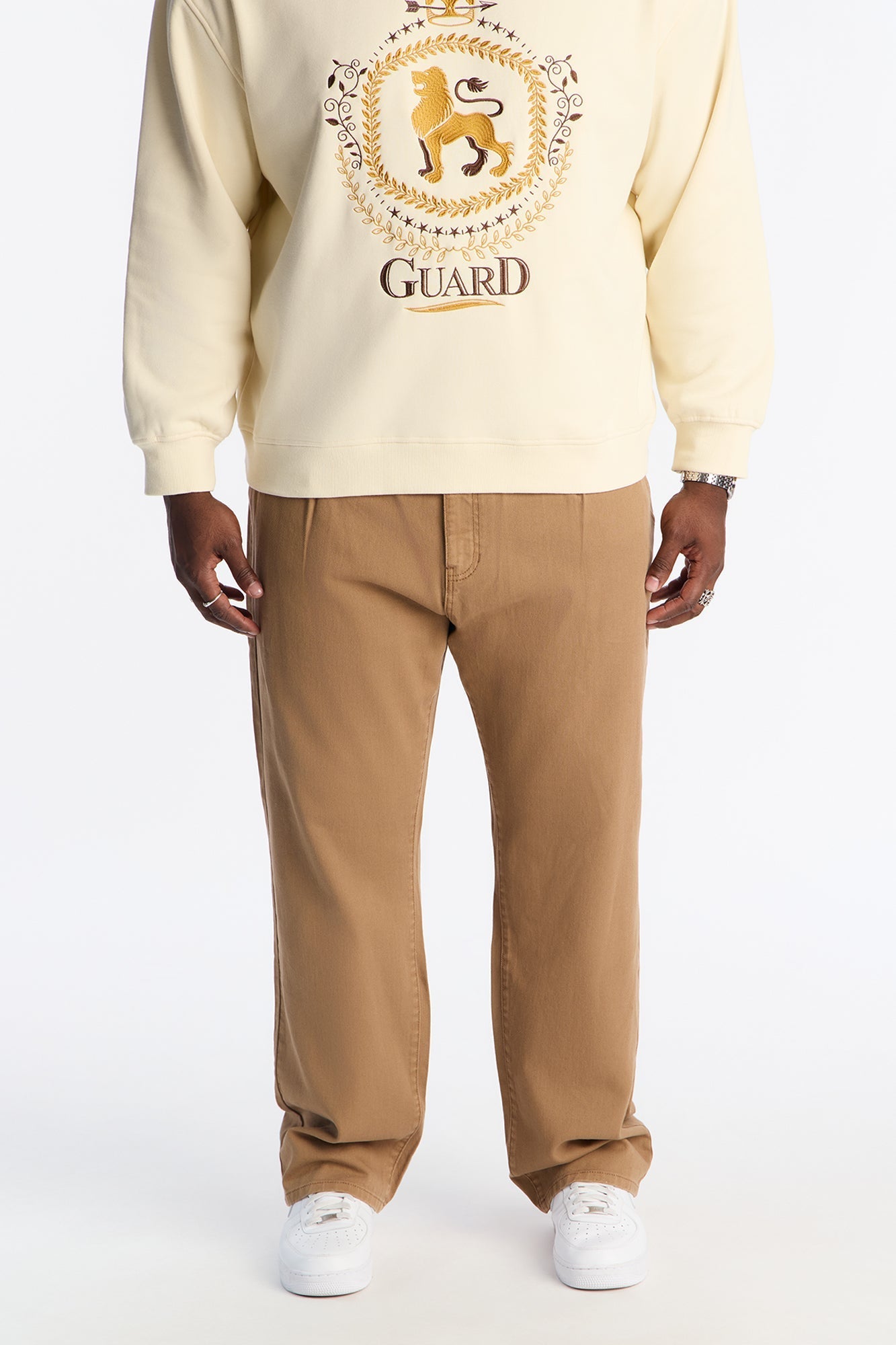 Straight Be Pleated Jean - Khaki Fashion Nova
