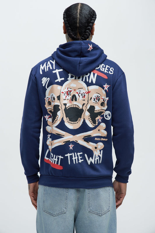Burning Bridges Hoodie - Blue Fashion Nova