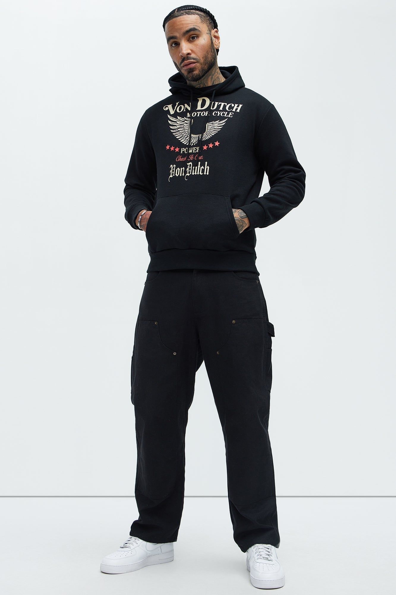 Von Dutch Wings Hoodie - Black Fashion Nova