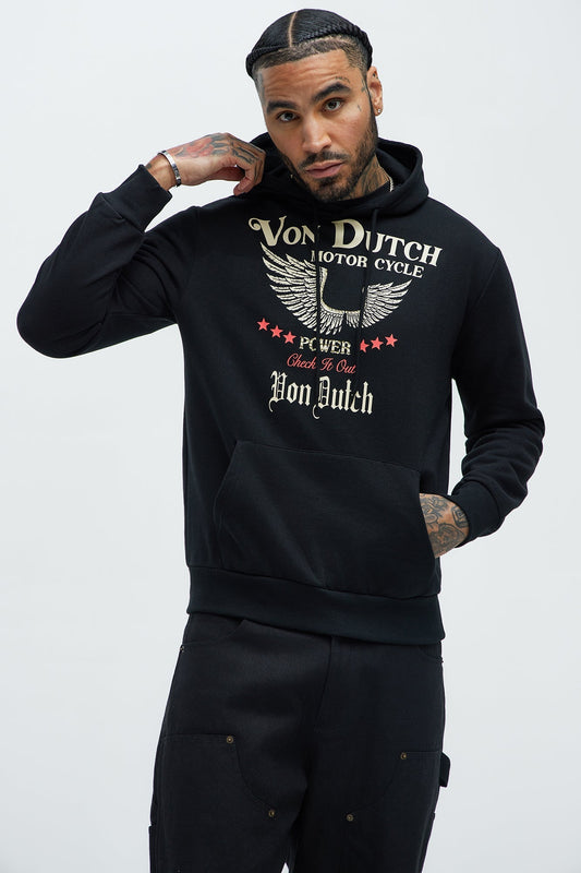 Von Dutch Wings Hoodie - Black Fashion Nova