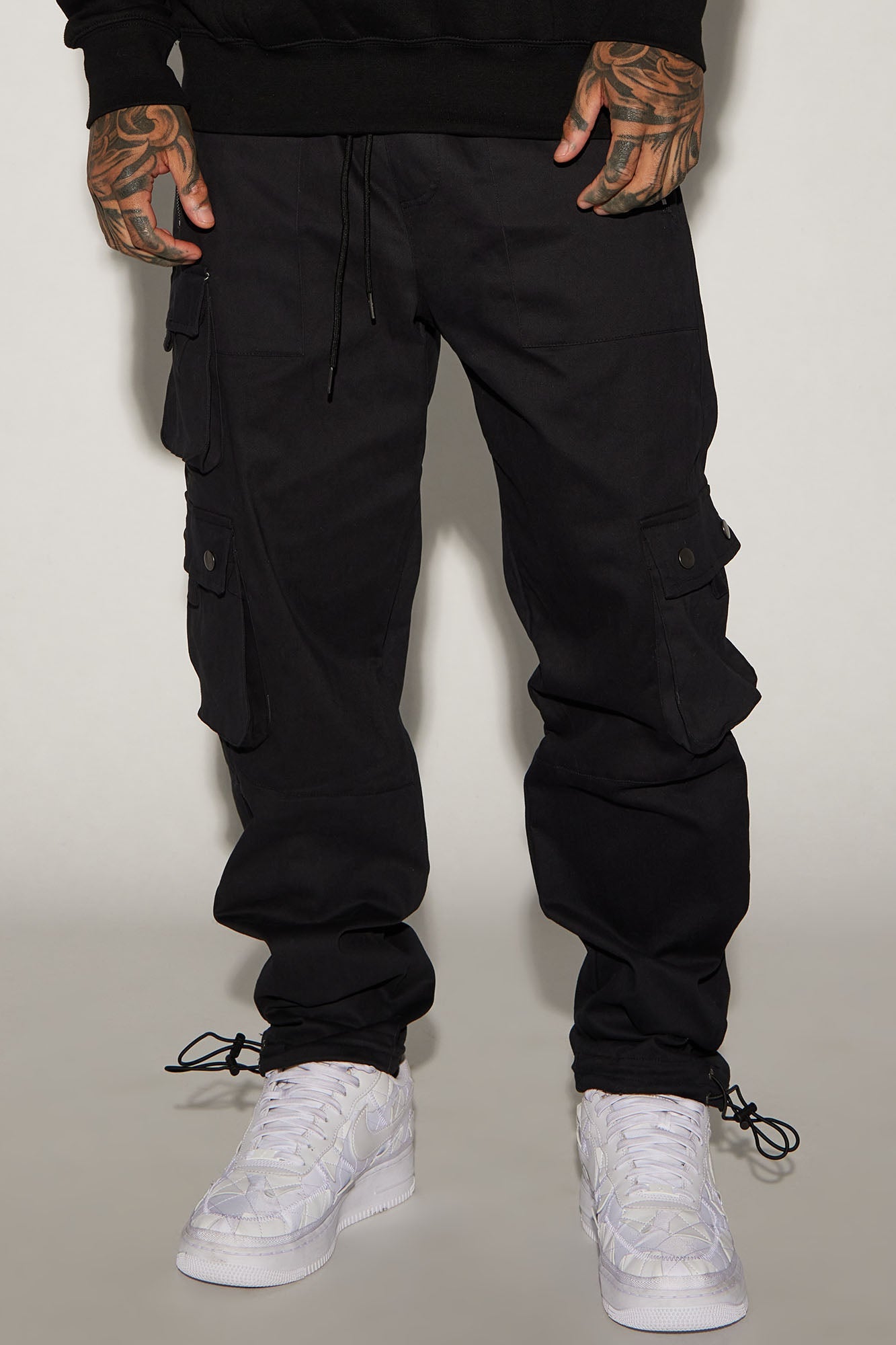 Roaming Twill Cargo Pants - Black Fashion Nova