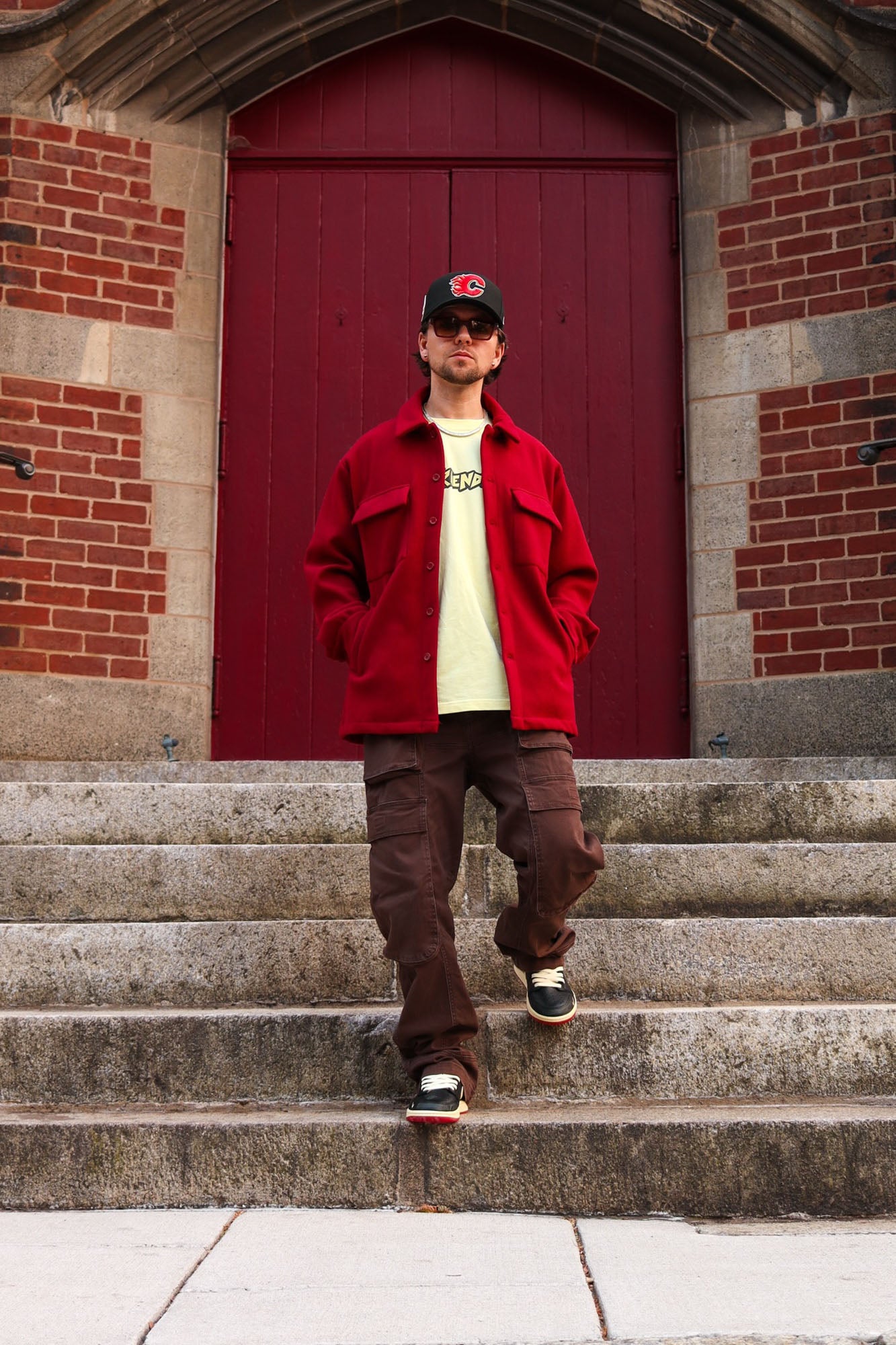 Ballou Pocket Button Up Shirt - Burgundy Fashion Nova