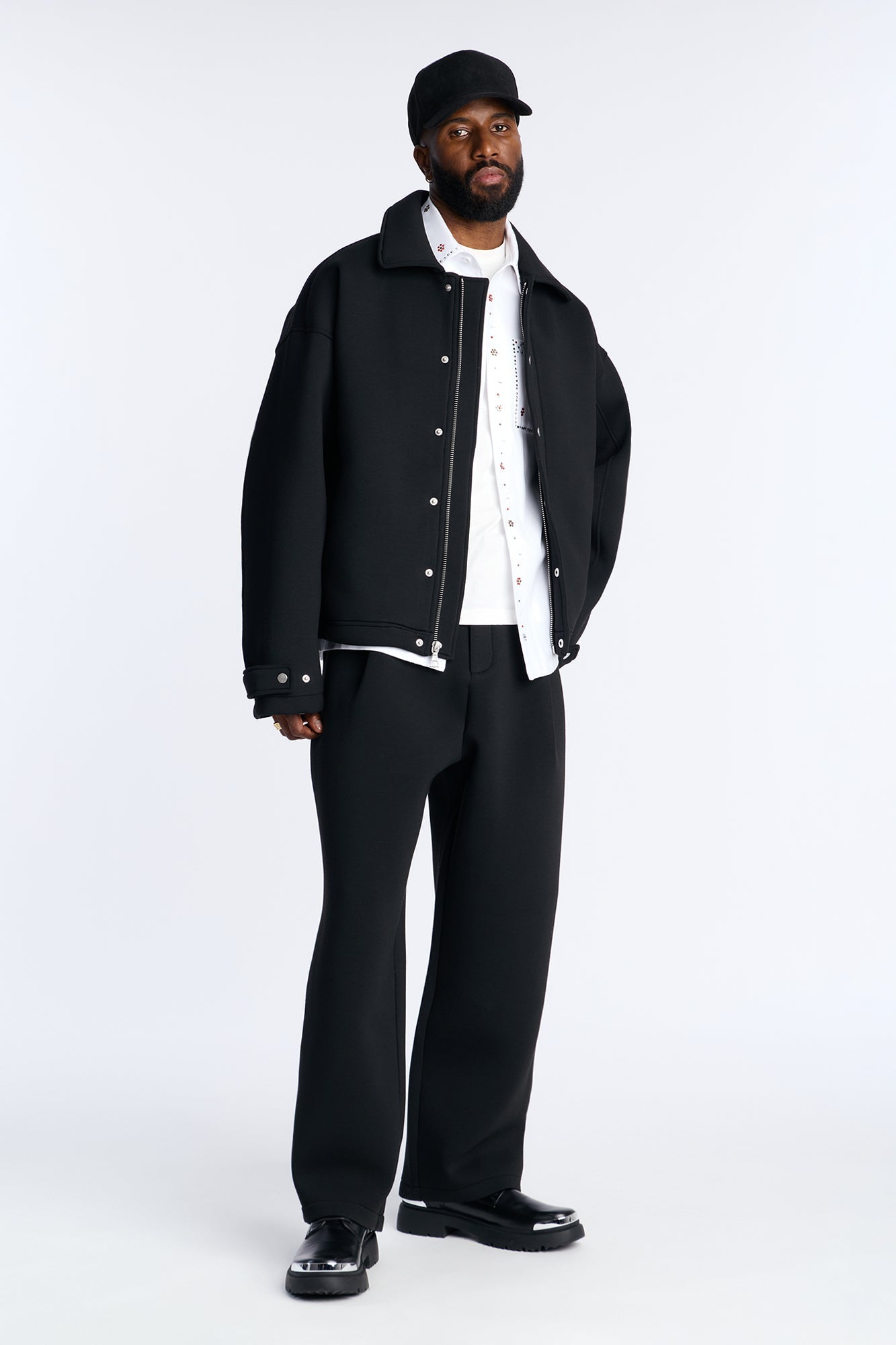 The Baggy Arclight Interlock Trouser - Black Fashion Nova