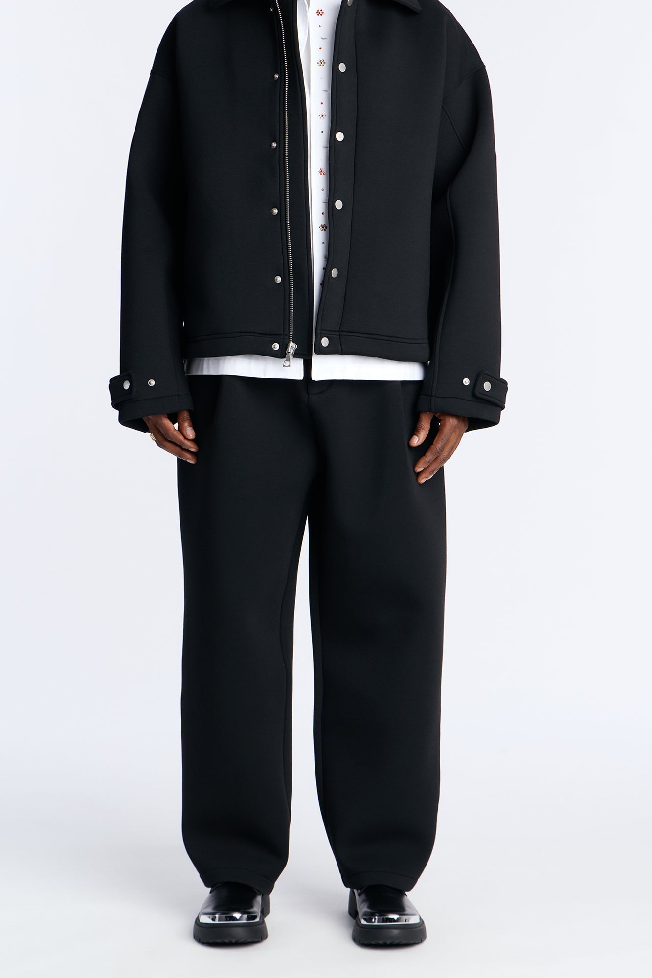 The Baggy Arclight Interlock Trouser - Black Fashion Nova