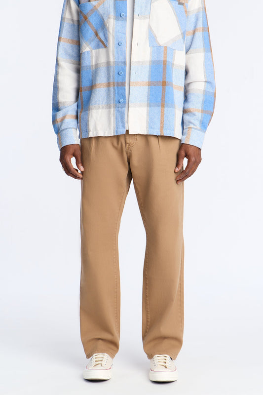 Straight Be Pleated Jean - Khaki Fashion Nova