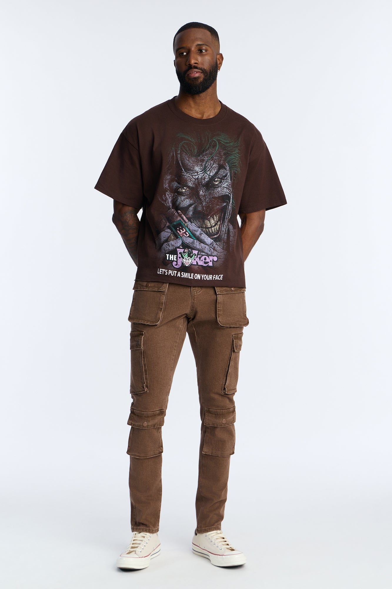 Stacked Skinny Back To Back Cargo Jean - Brown Fashion Nova