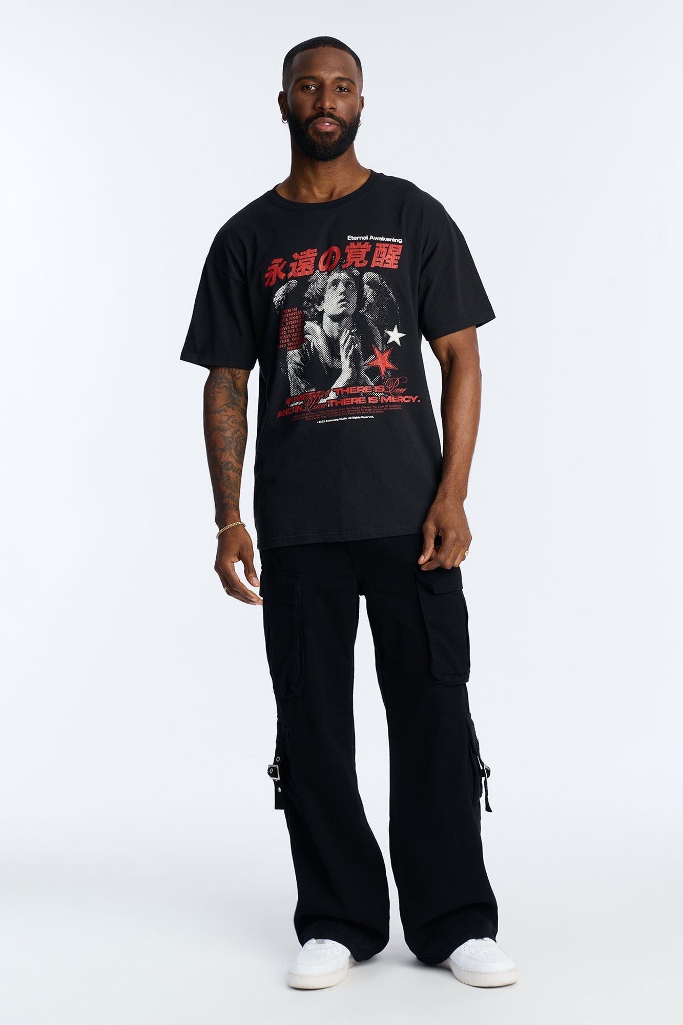 Eternal Mercy Awakening Short Sleeve Tee - Black Fashion Nova