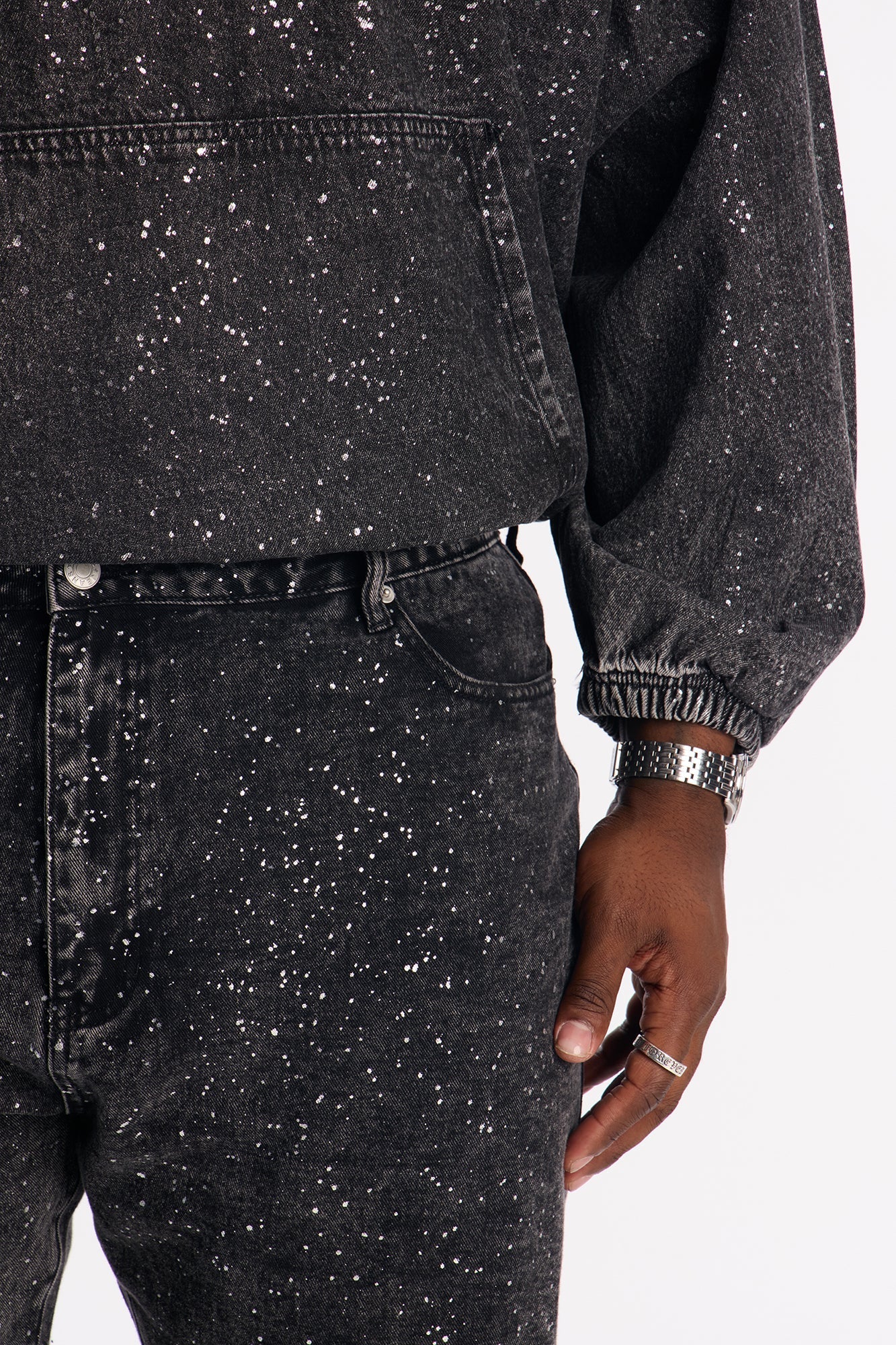 Slim Shimmering Nights Jean - Black Wash Fashion Nova