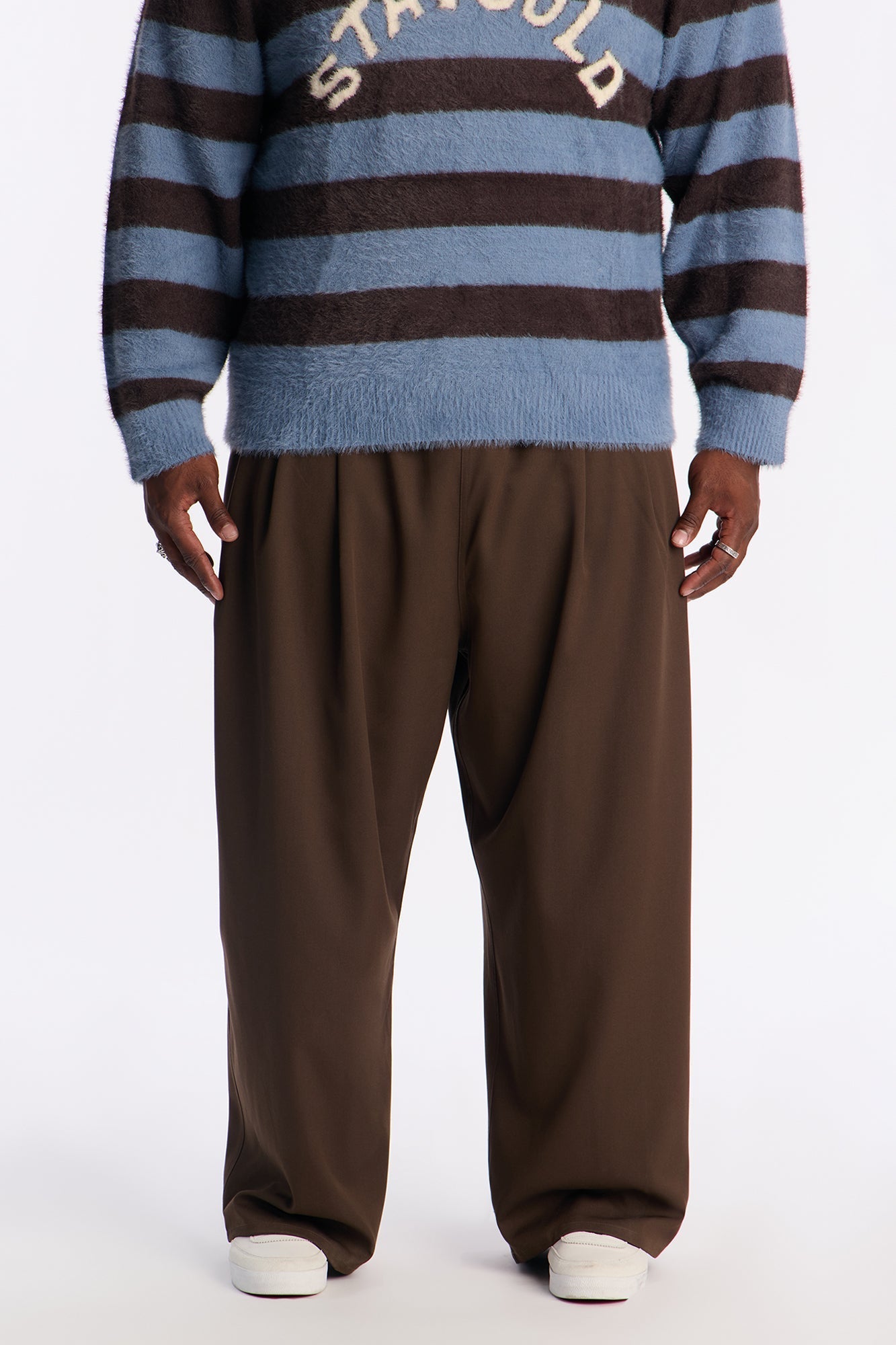 Baggy Grier Flow Pant - Dark Brown Fashion Nova