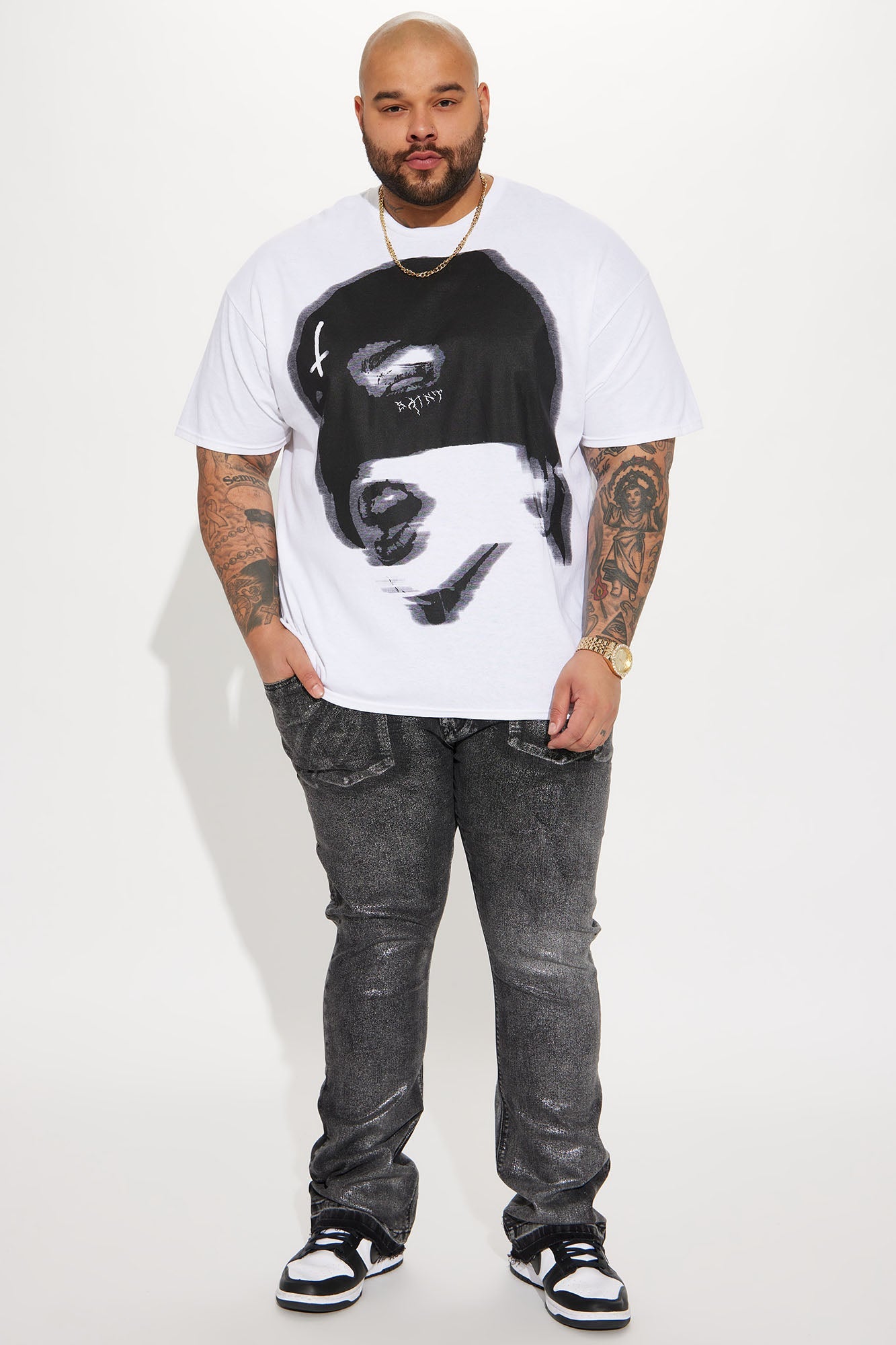 Evil Good Short Sleeve Tee - White Fashion Nova