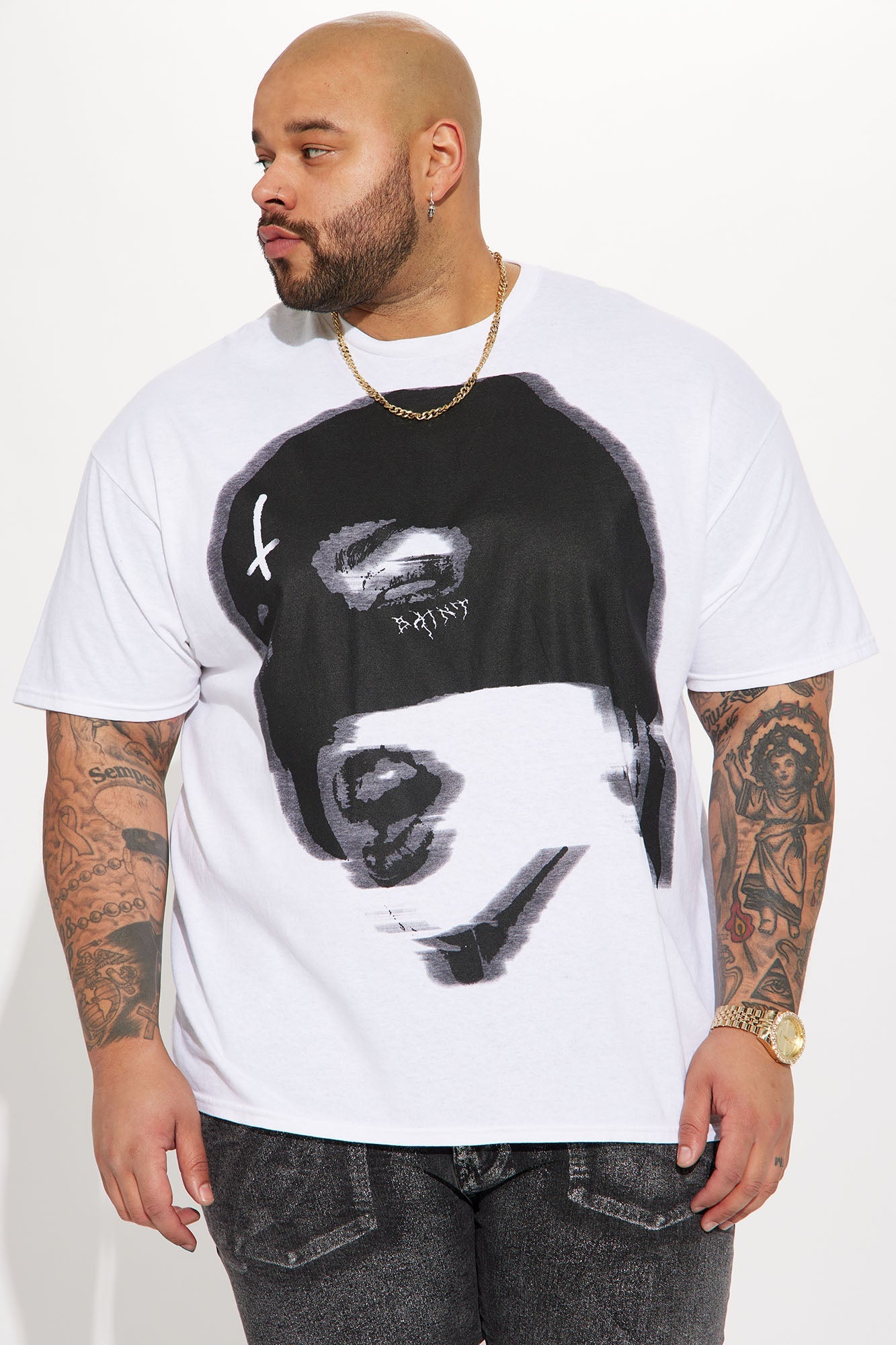 Evil Good Short Sleeve Tee - White Fashion Nova