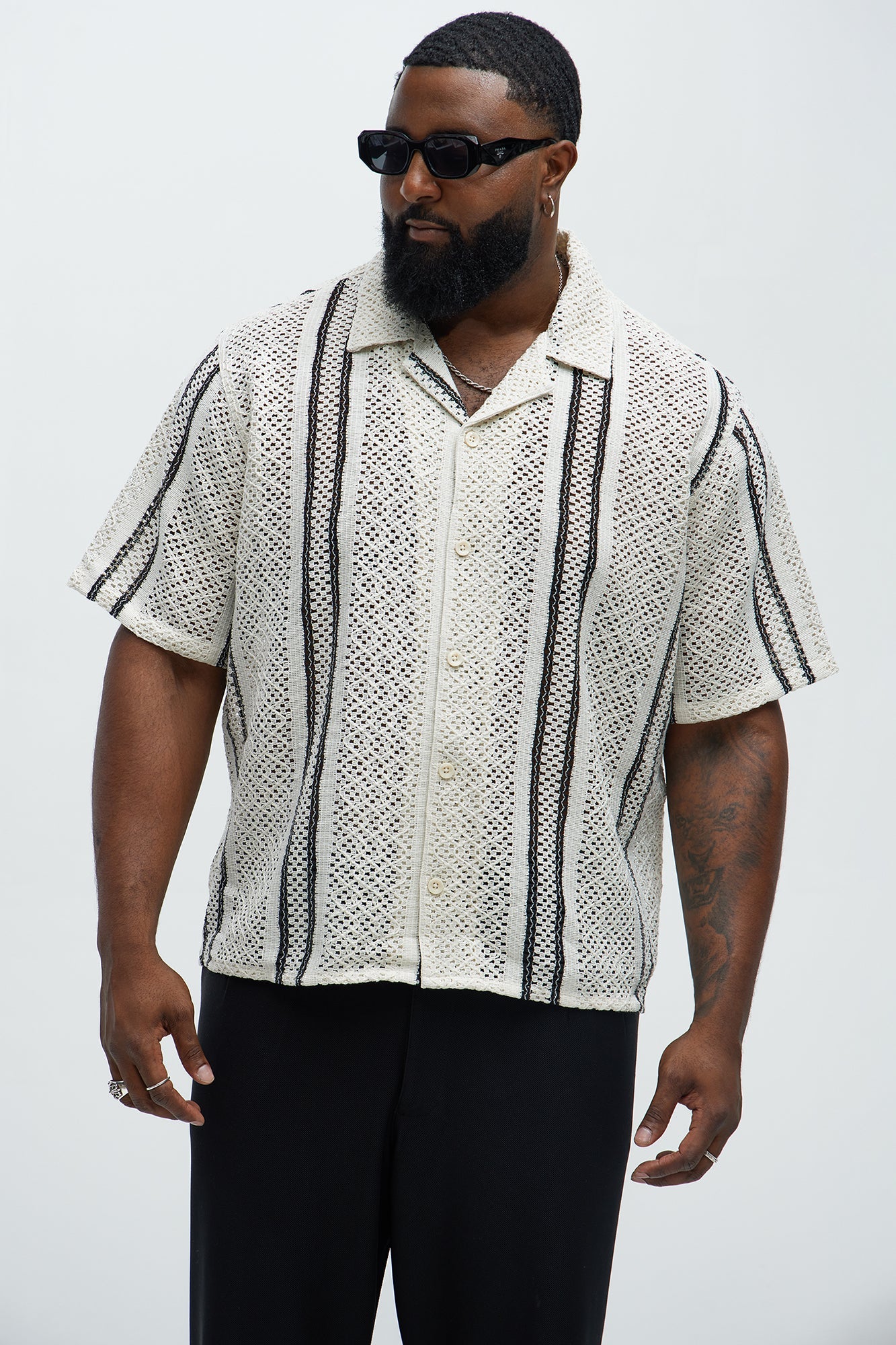 Flashbacks Shirt - White/Black Fashion Nova