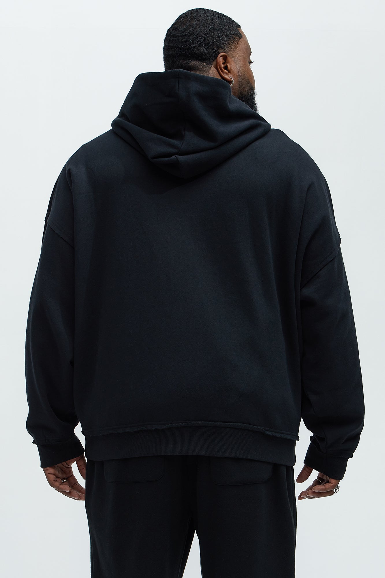 Tyson Bling Oversized Zip Hoodie - Black Fashion Nova