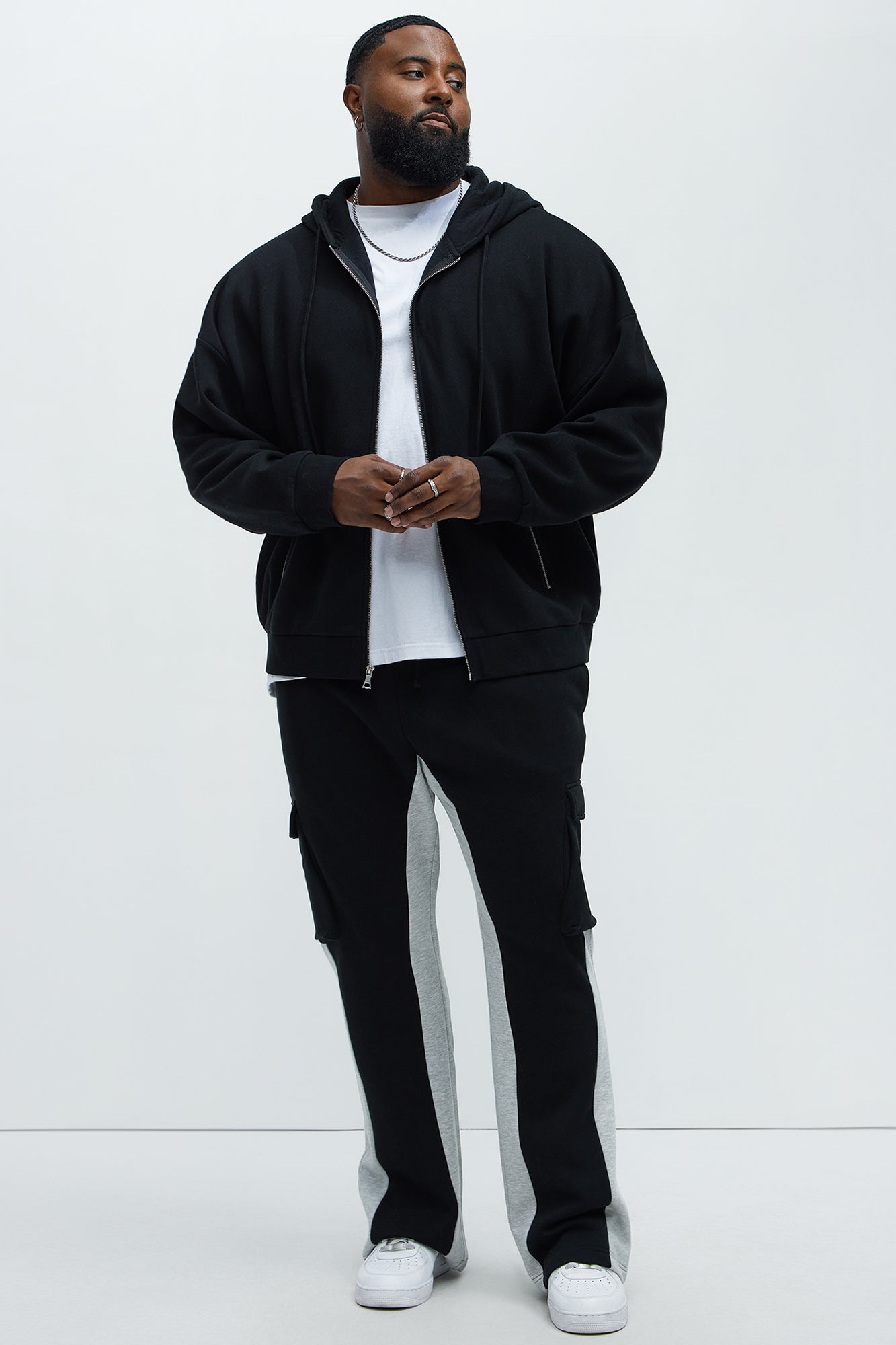 Tyson Flared Cargo Sweatpants - Black Fashion Nova
