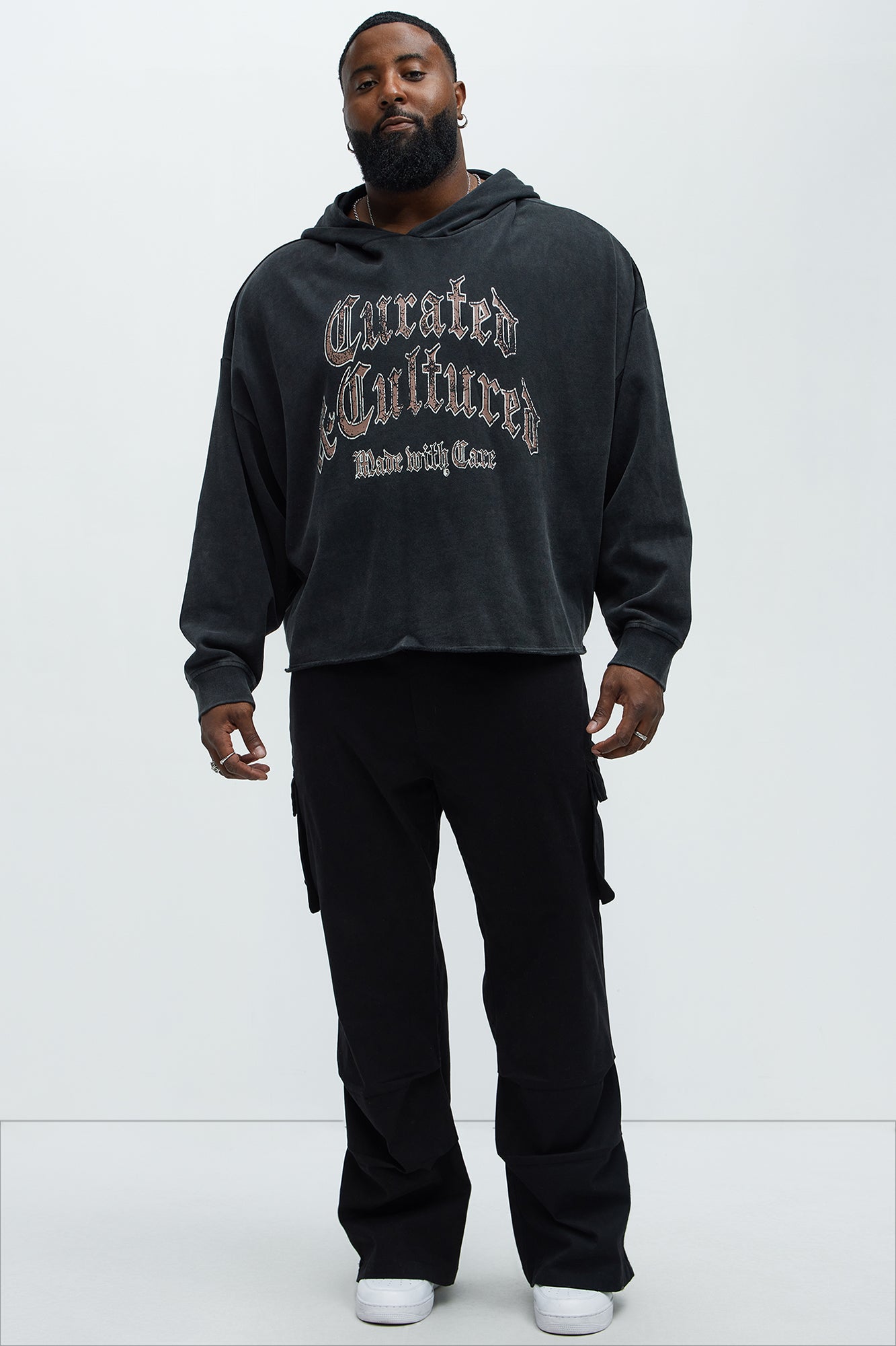 Tyson Curated Oversized Hoodie - Black Wash Fashion Nova