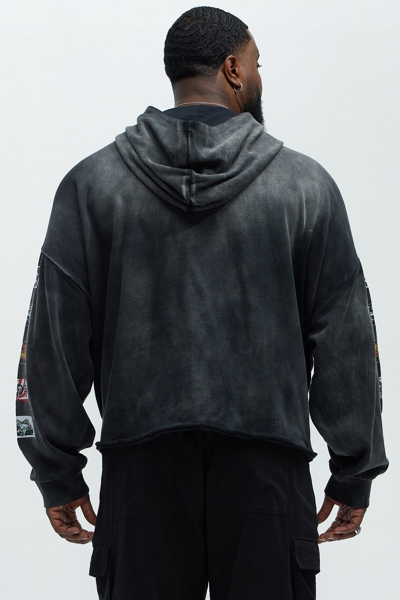 Tyson Speed Demons Boxy Hoodie - Black Wash Fashion Nova
