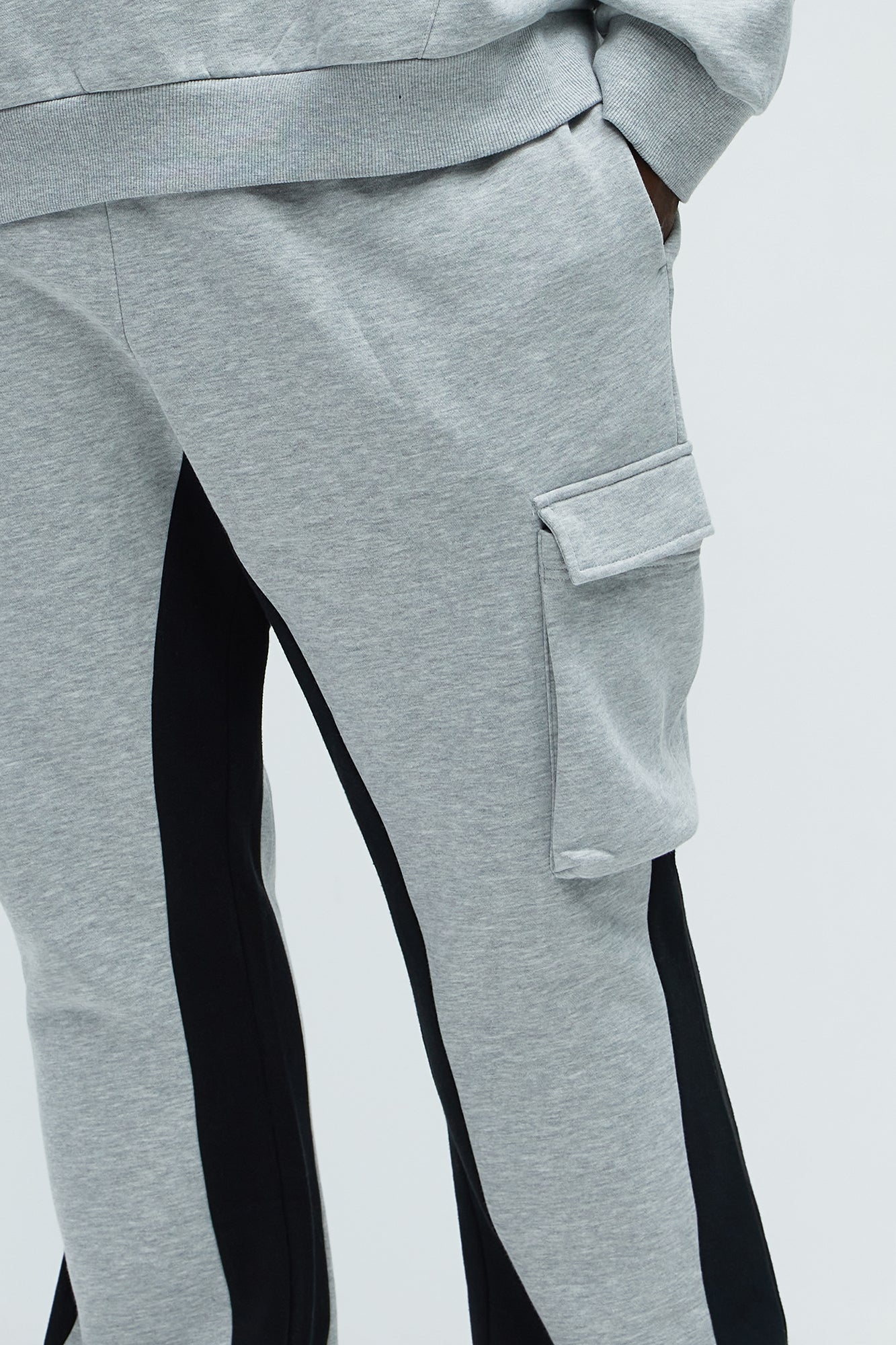 Tyson Flared Cargo Sweatpants - Heather Grey Fashion Nova