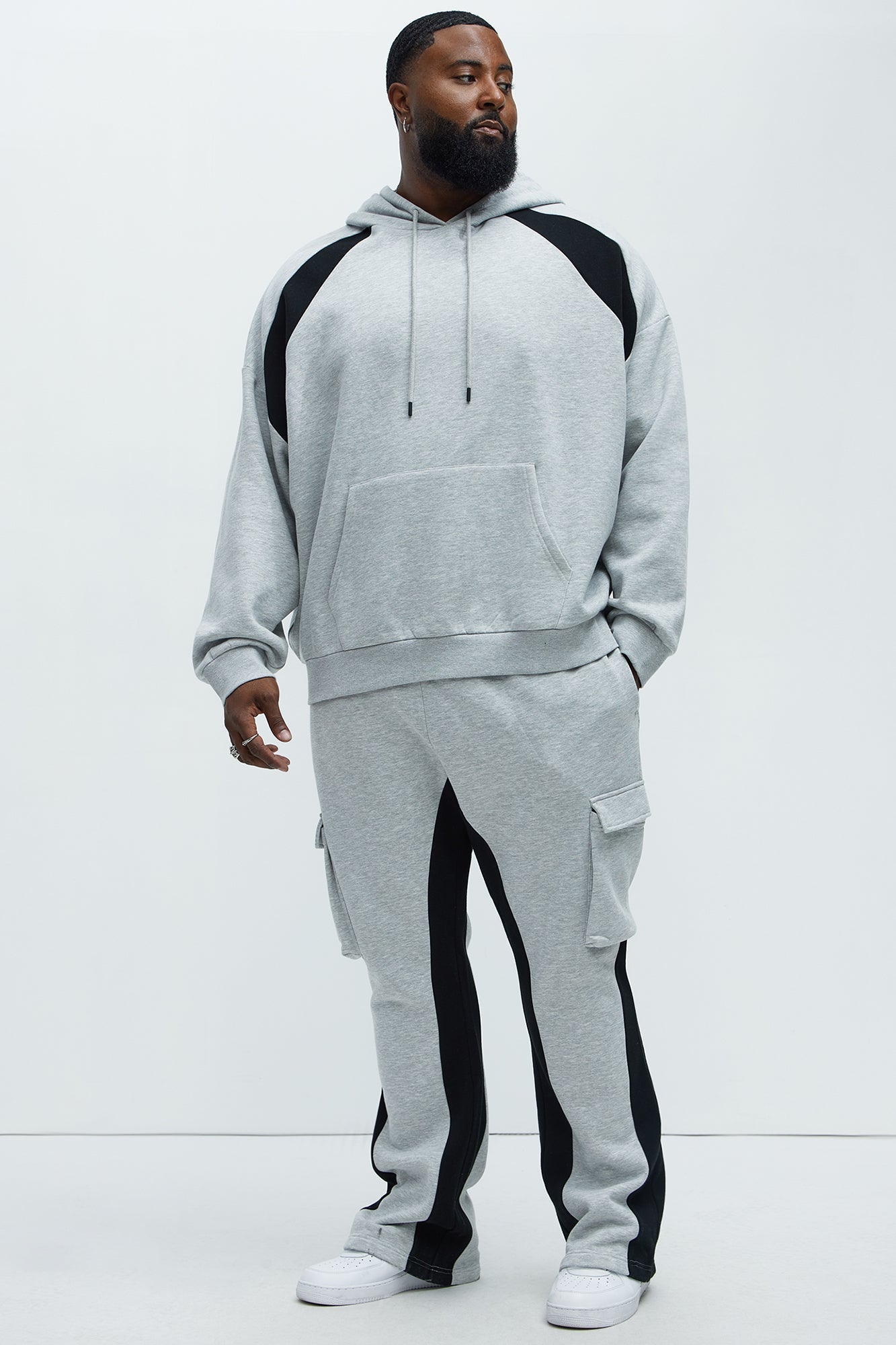 Tyson Flared Cargo Sweatpants - Heather Grey Fashion Nova