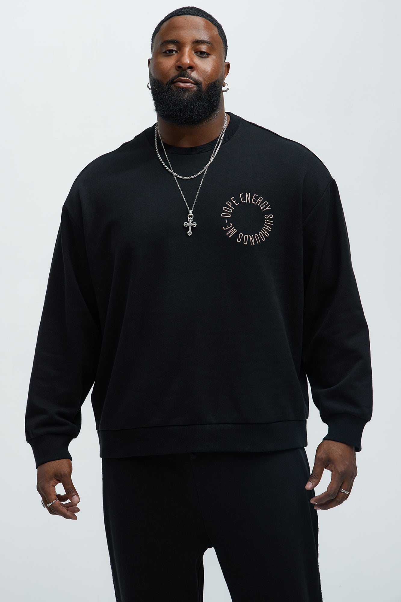 Tyson Dope Energy Crewneck Sweatshirt - Black Fashion Nova