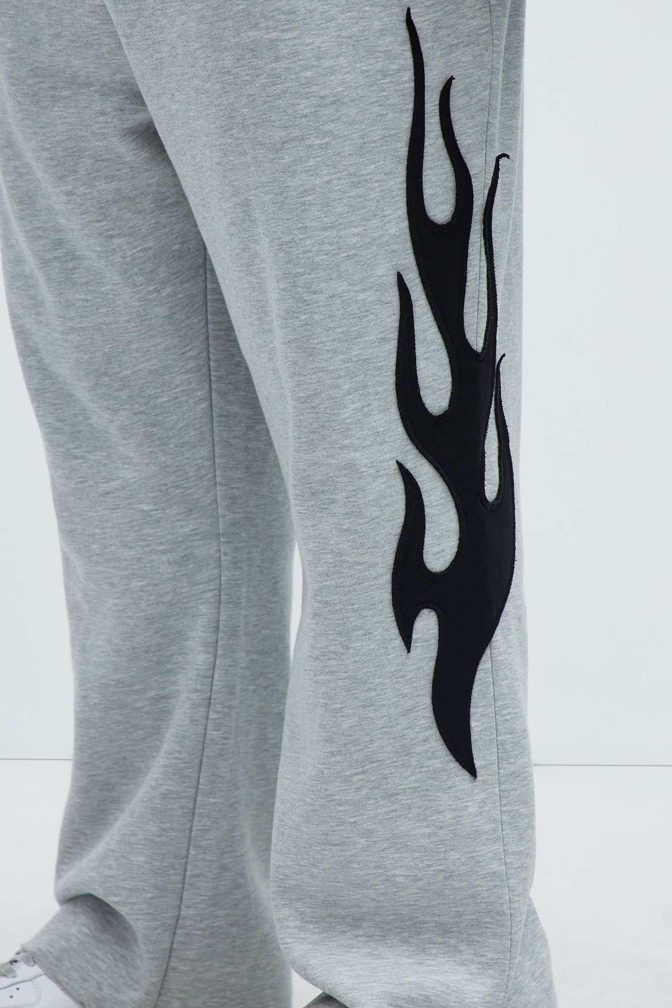 Flame Time Tyson Straight Sweatpants - Heather Grey Fashion Nova