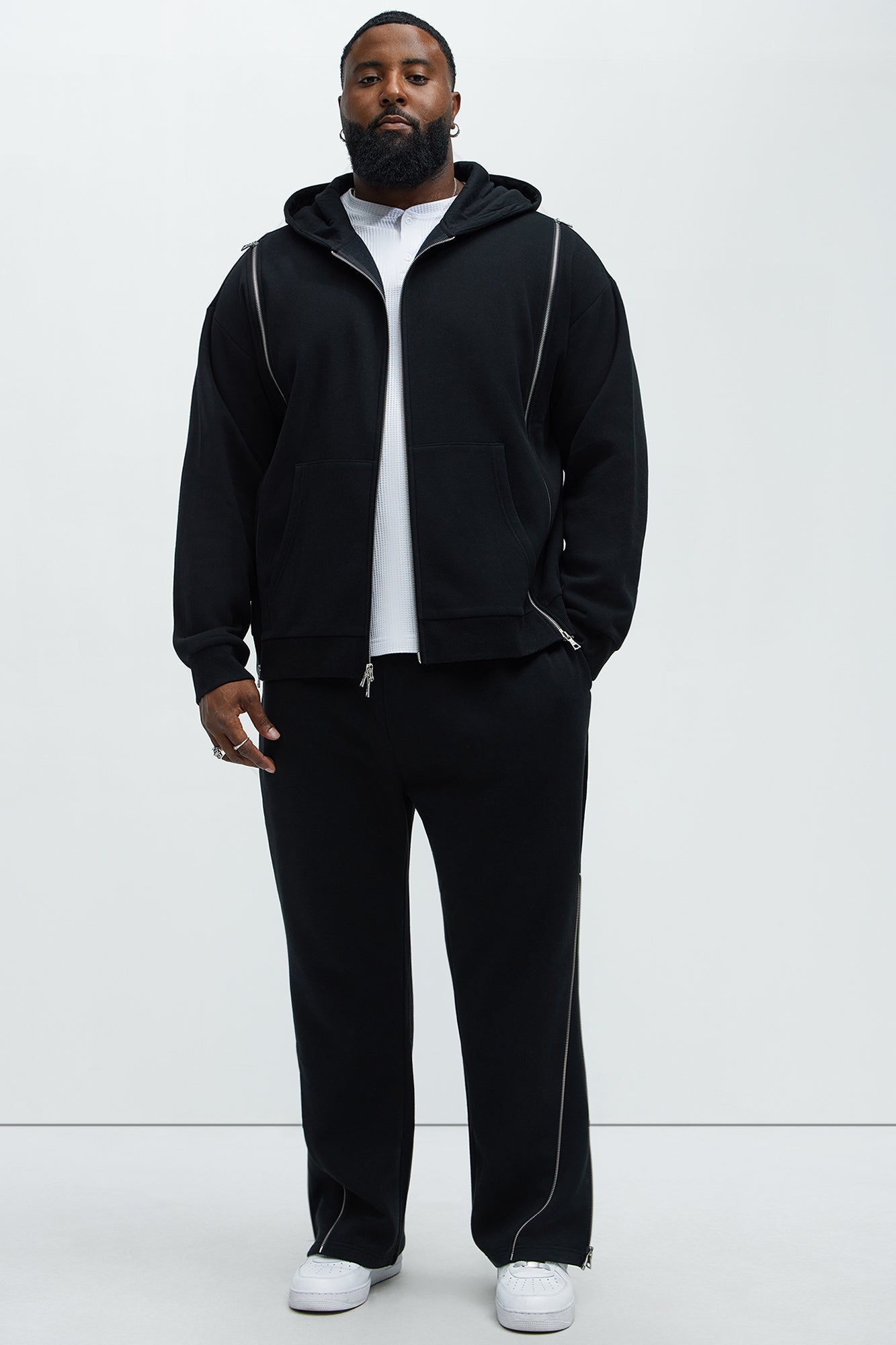 Tyson Stay Away Zip Up Hoodie - Black Fashion Nova