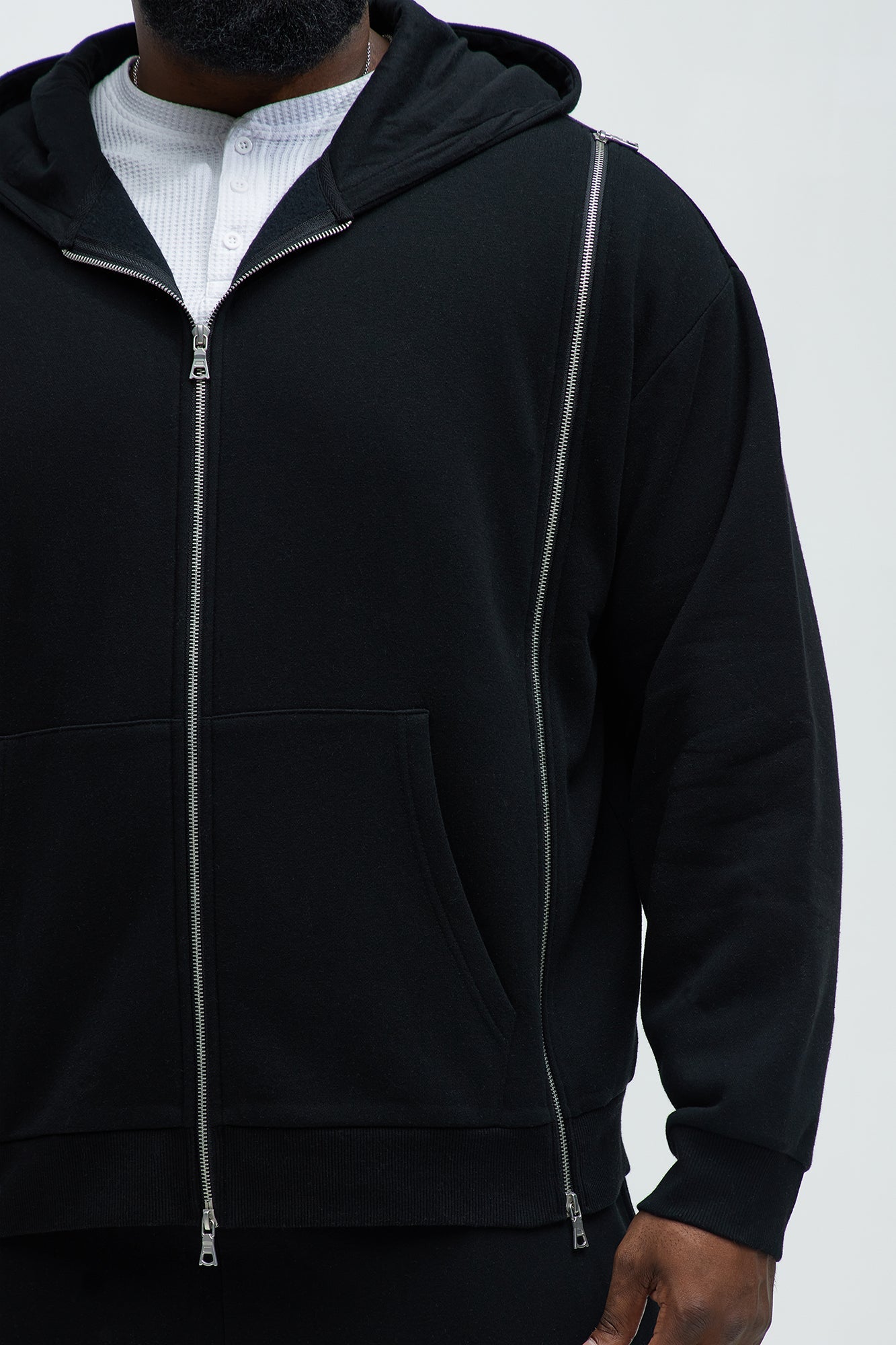Tyson Stay Away Zip Up Hoodie - Black Fashion Nova