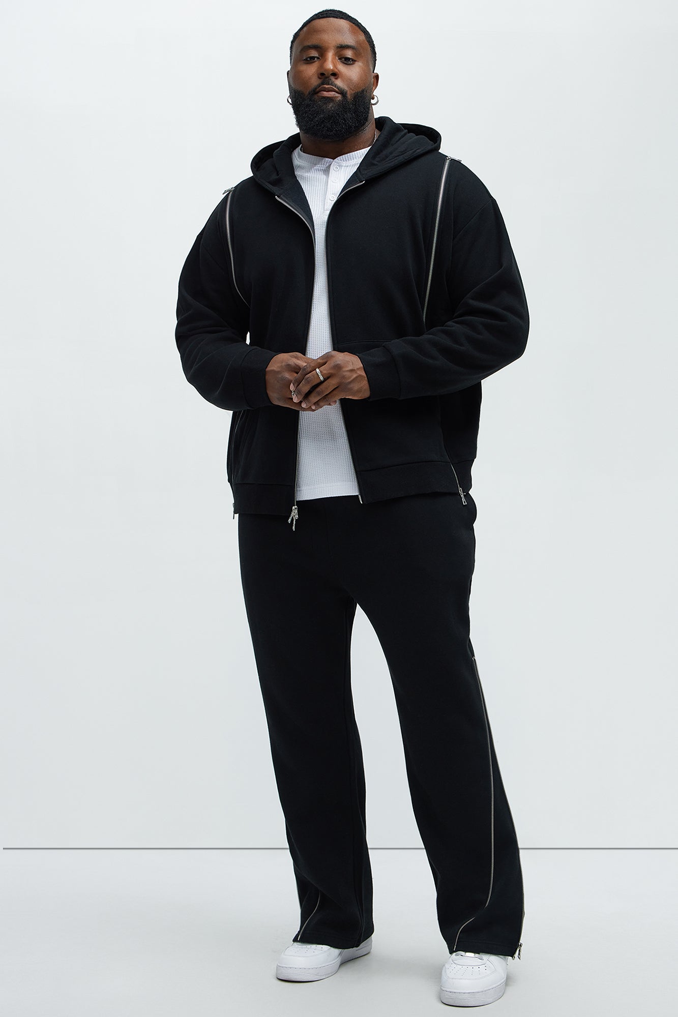 Tyson Stay Away Relaxed Flare Sweatpants - Black Fashion Nova