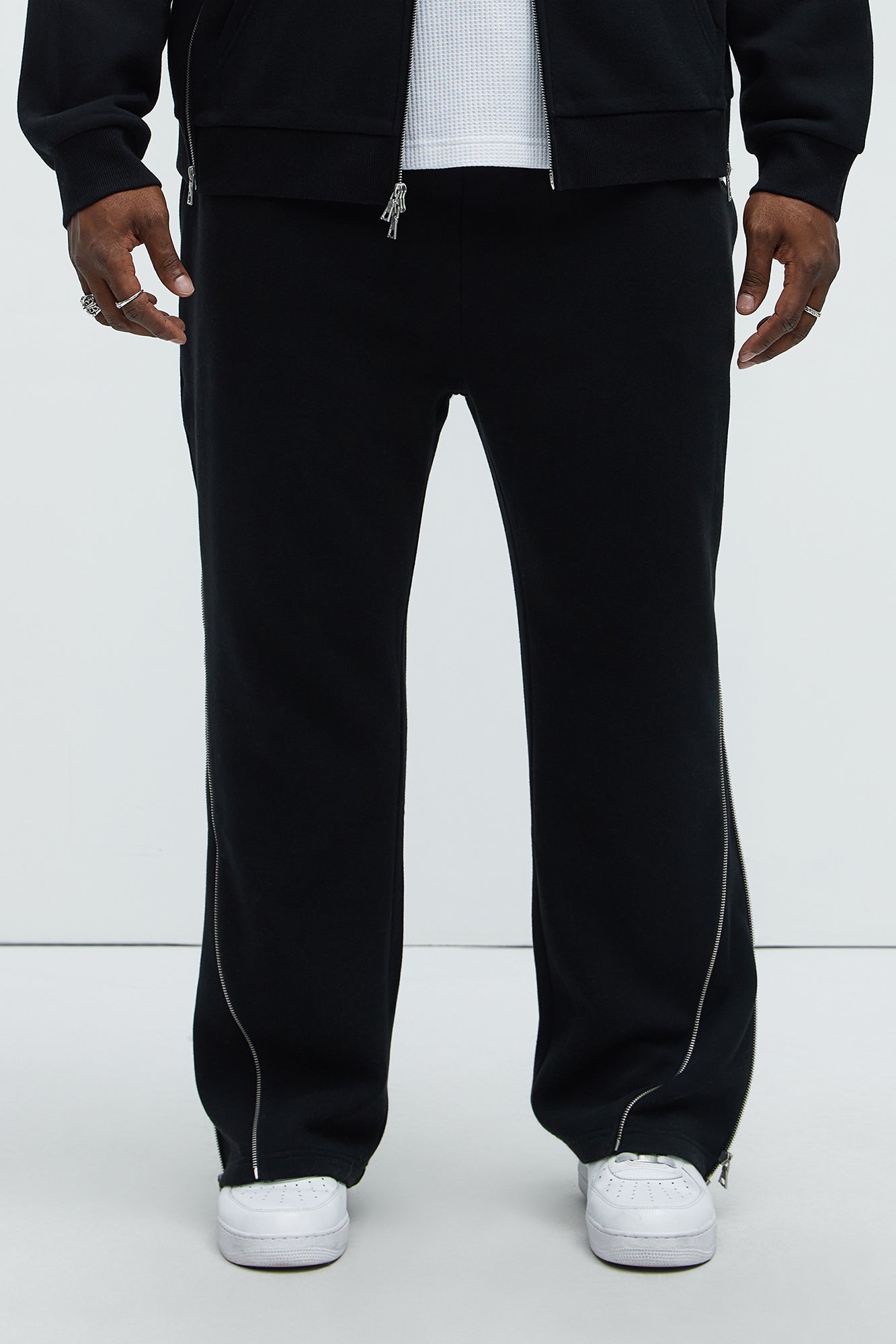 Tyson Stay Away Relaxed Flare Sweatpants - Black Fashion Nova