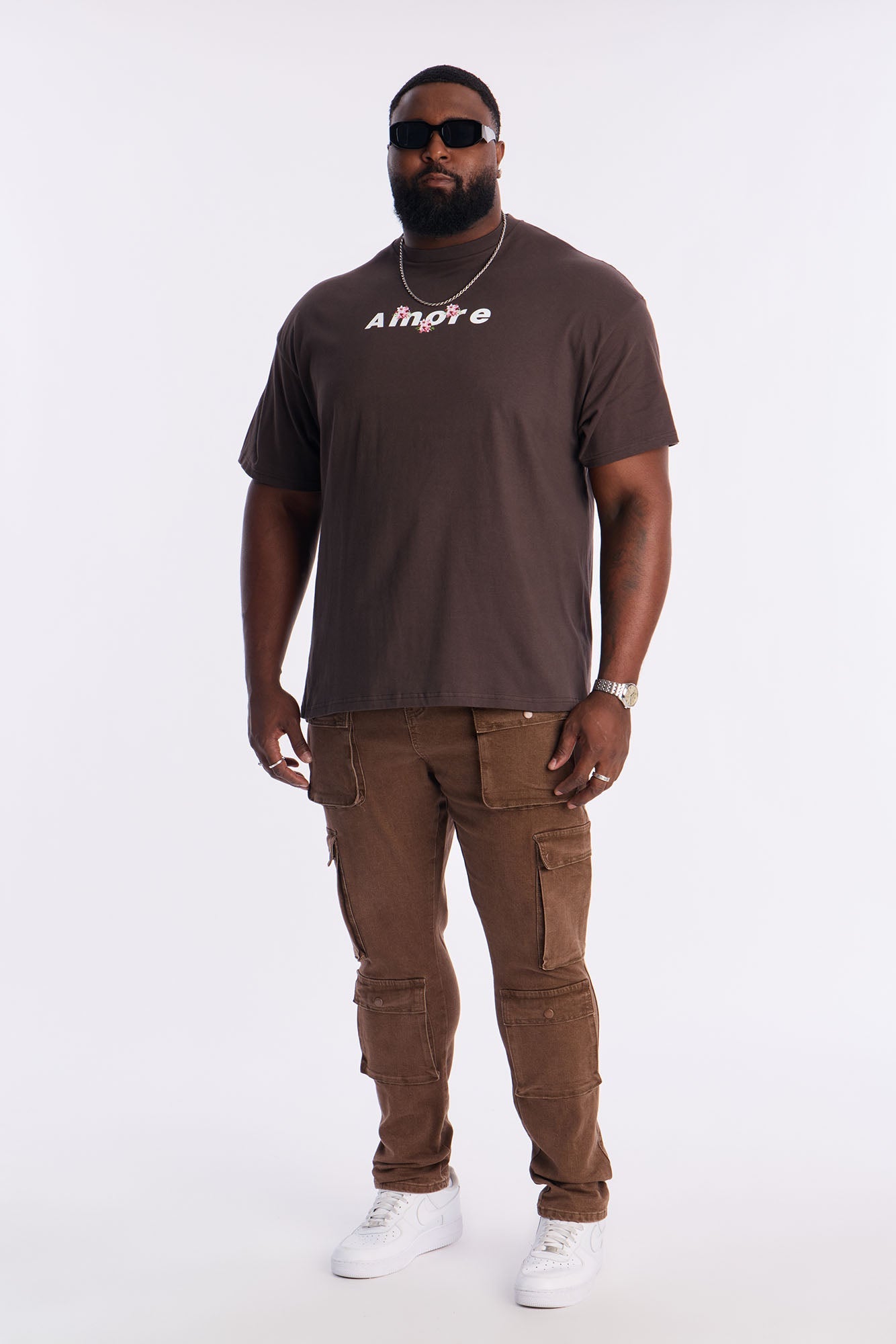 Stacked Skinny Back To Back Cargo Jean - Brown Fashion Nova