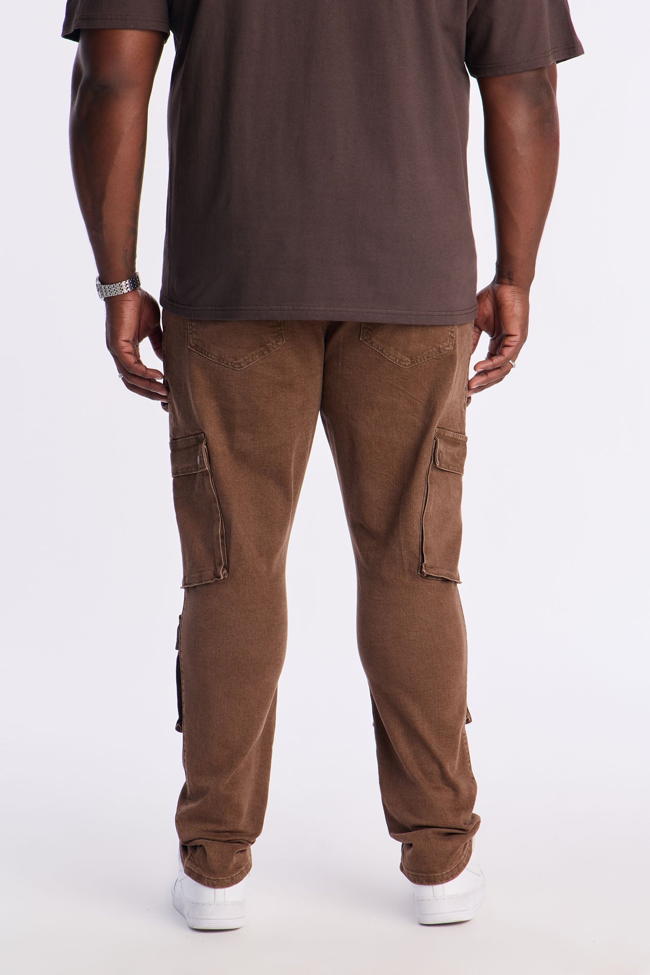 Stacked Skinny Back To Back Cargo Jean - Brown Fashion Nova