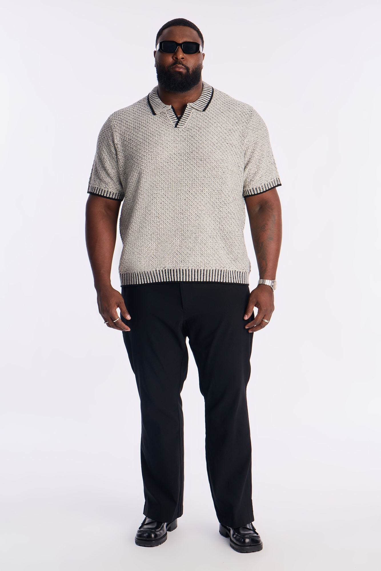 Knit Mercer Johnny Polo - Black Fashion Nova