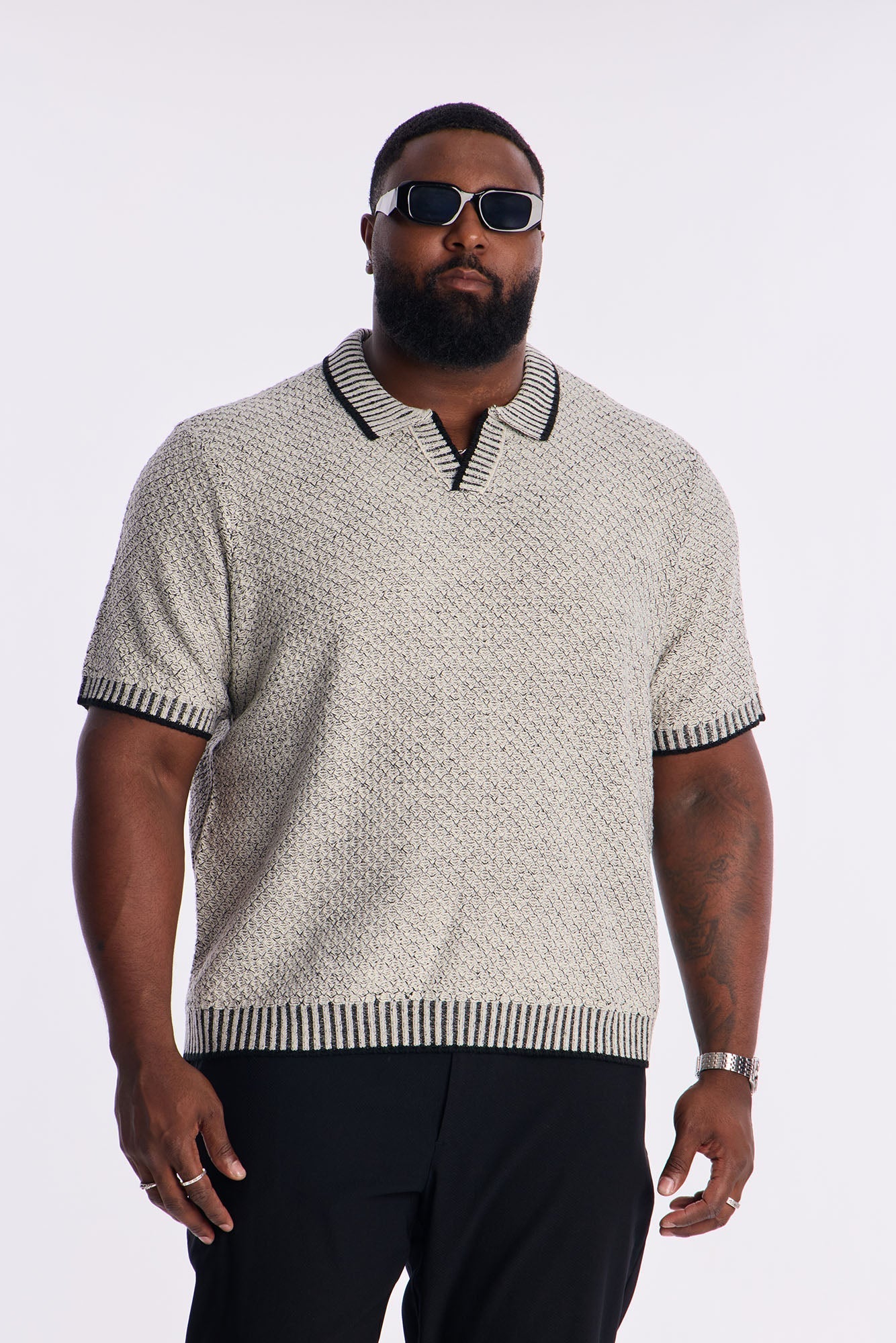 Knit Mercer Johnny Polo - Black Fashion Nova