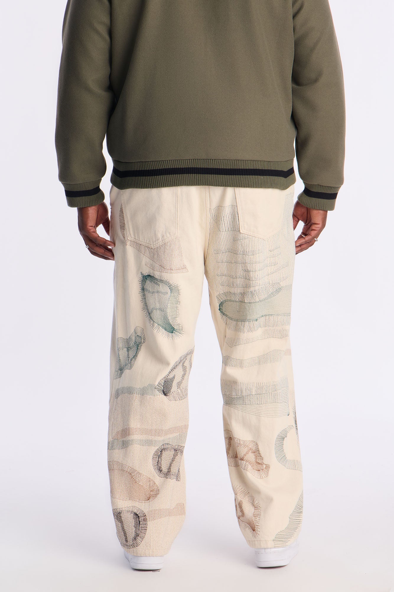 Century Repaired Baggy Jeans - Off White Fashion Nova