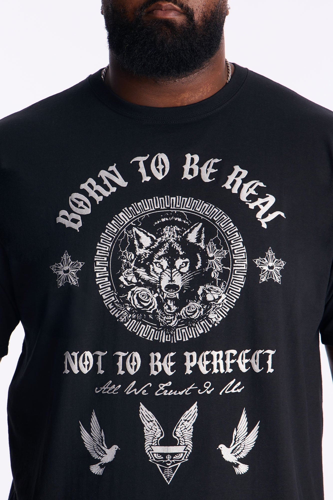 Born Too Real Short Sleeve Tee - Black Fashion Nova