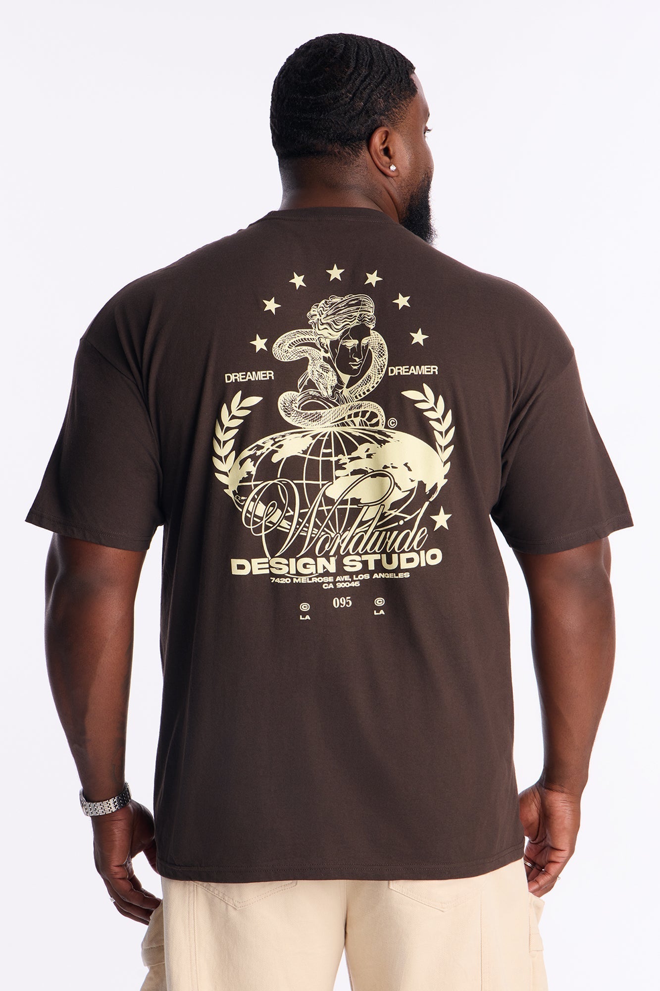 Dreamer Design Studio Short Sleeve Tee - Brown Fashion Nova