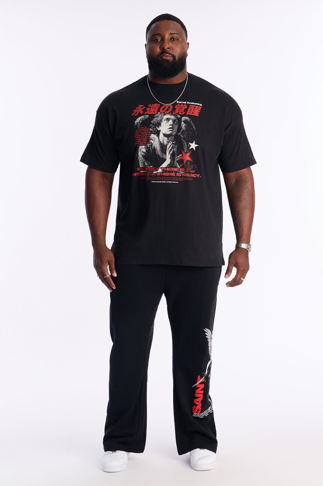 Eternal Mercy Awakening Short Sleeve Tee - Black Fashion Nova