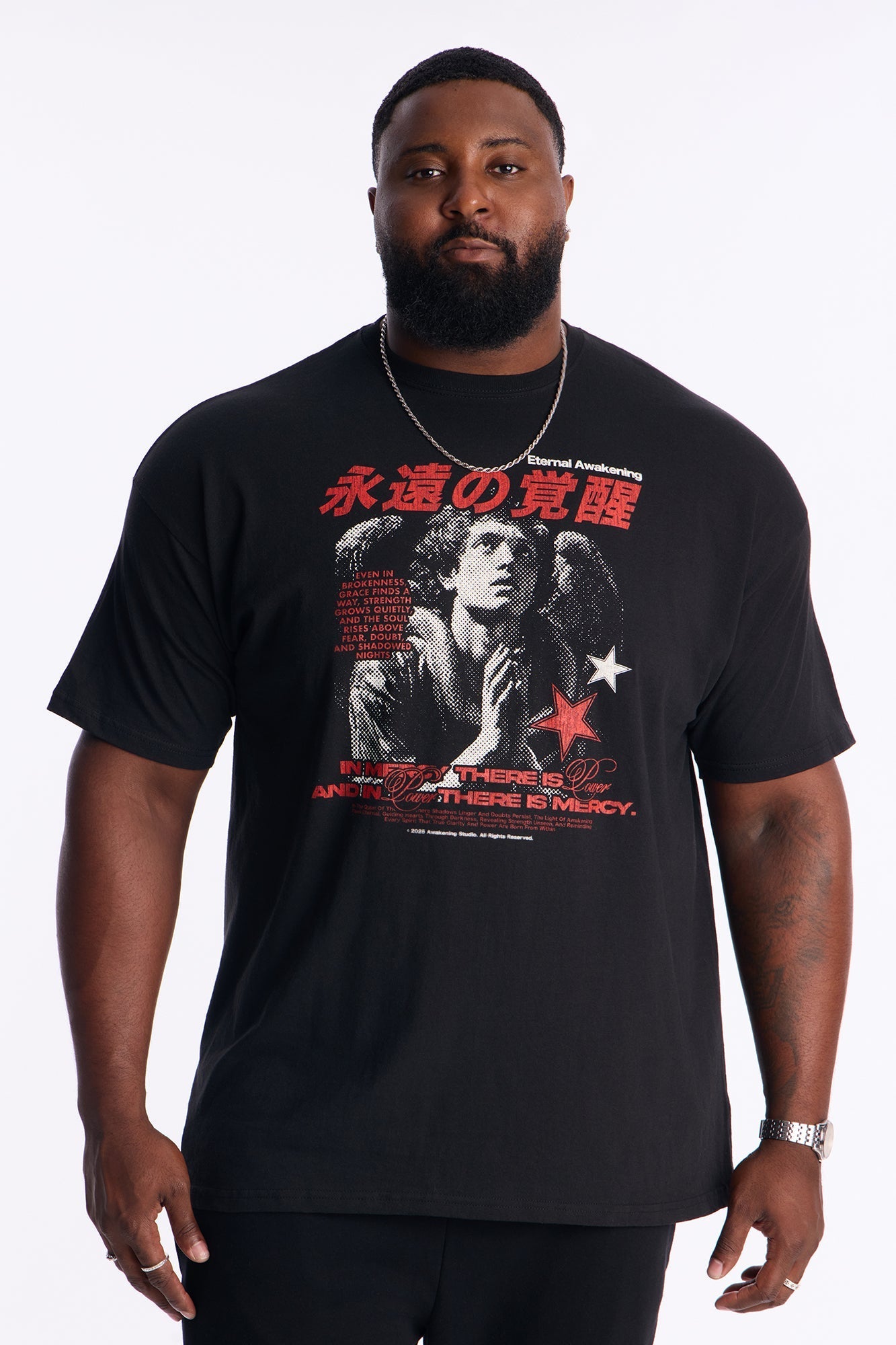 Eternal Mercy Awakening Short Sleeve Tee - Black Fashion Nova