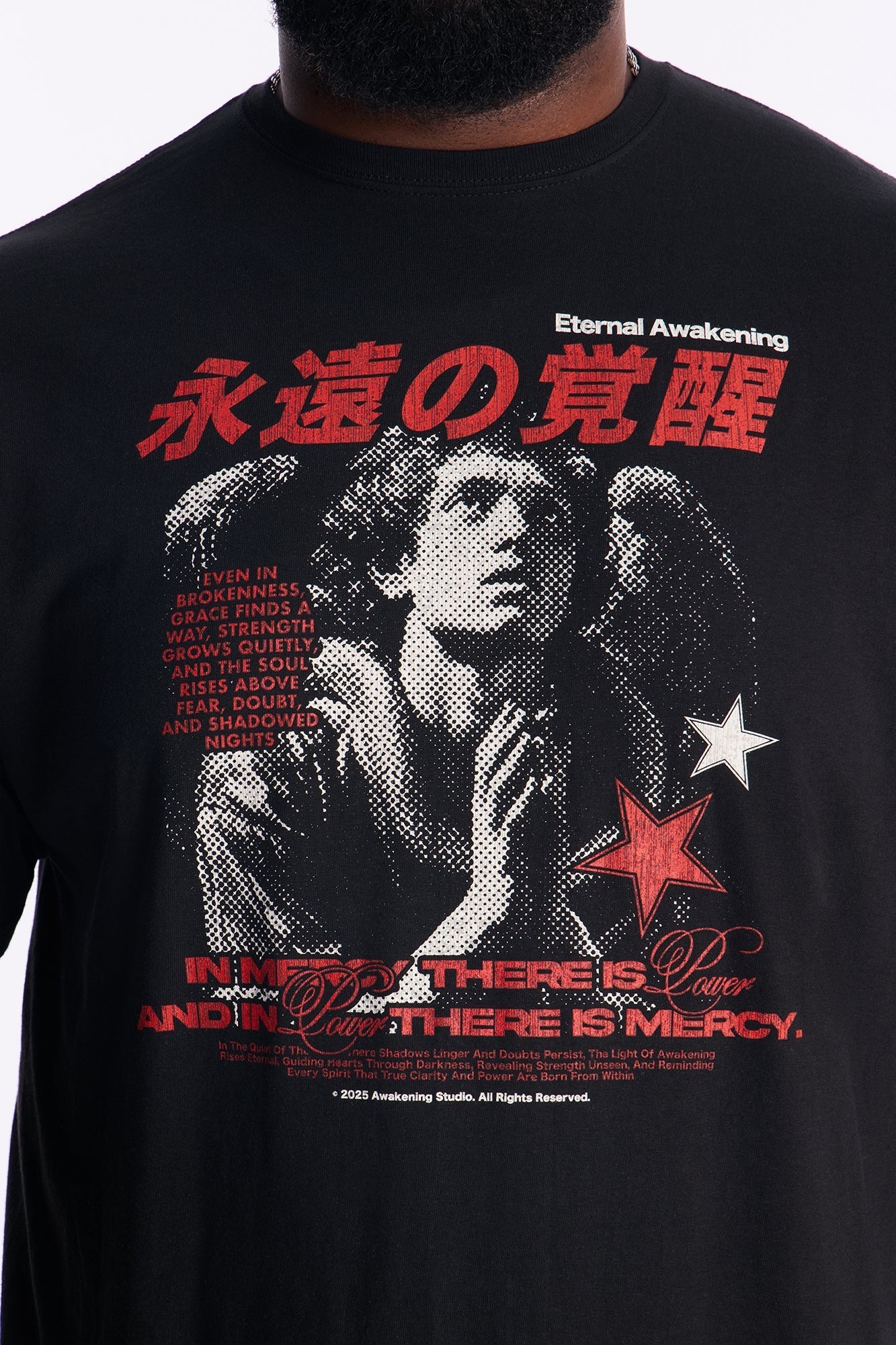 Eternal Mercy Awakening Short Sleeve Tee - Black Fashion Nova