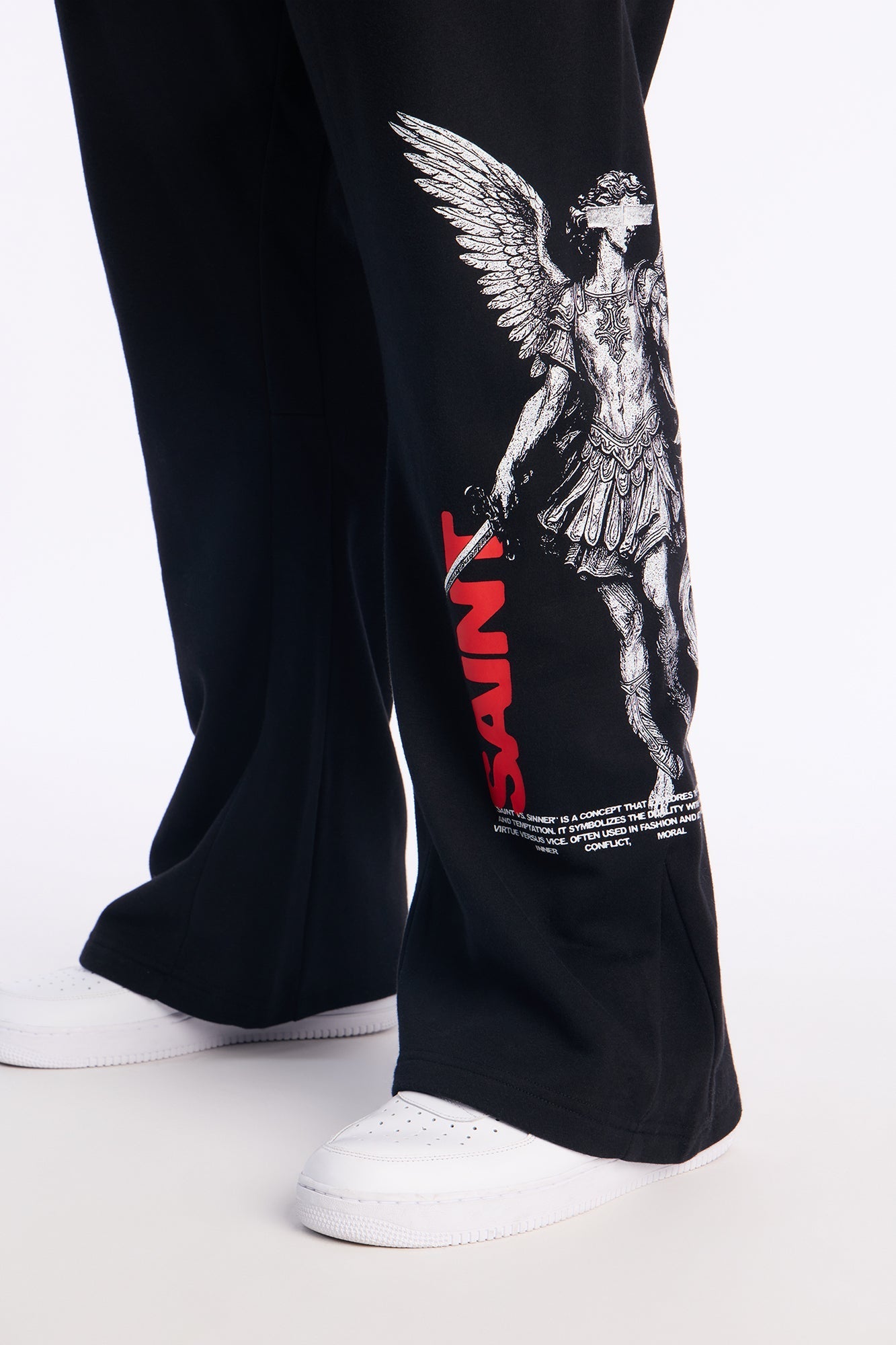 Saint Or Sinner Flared Sweatpants - Black Fashion Nova