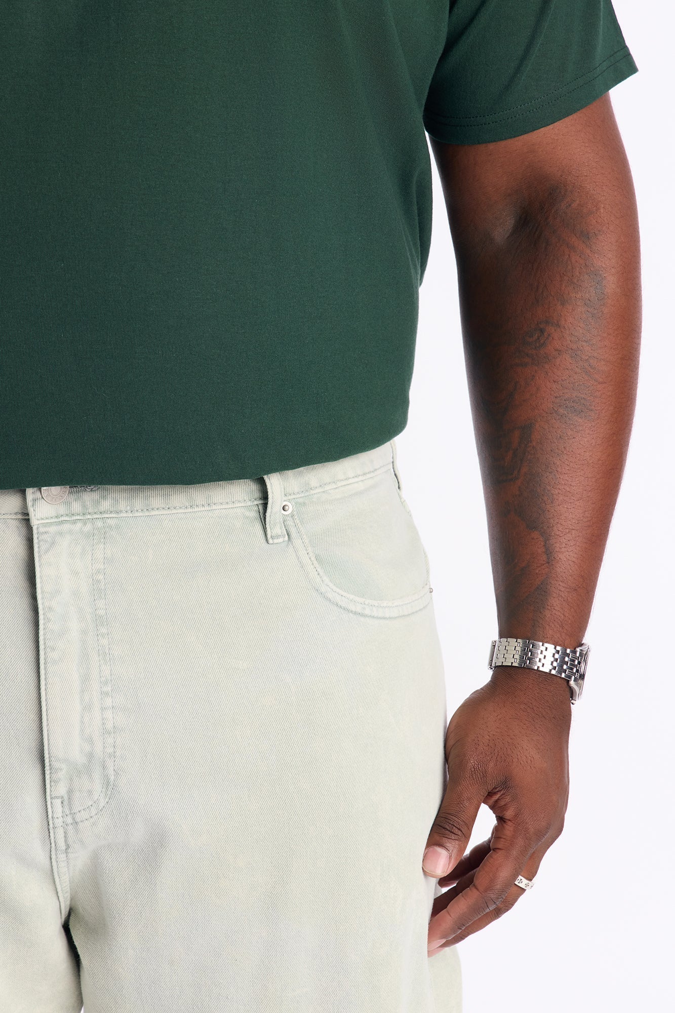 Straight Chalked Up Jean - Green Fashion Nova